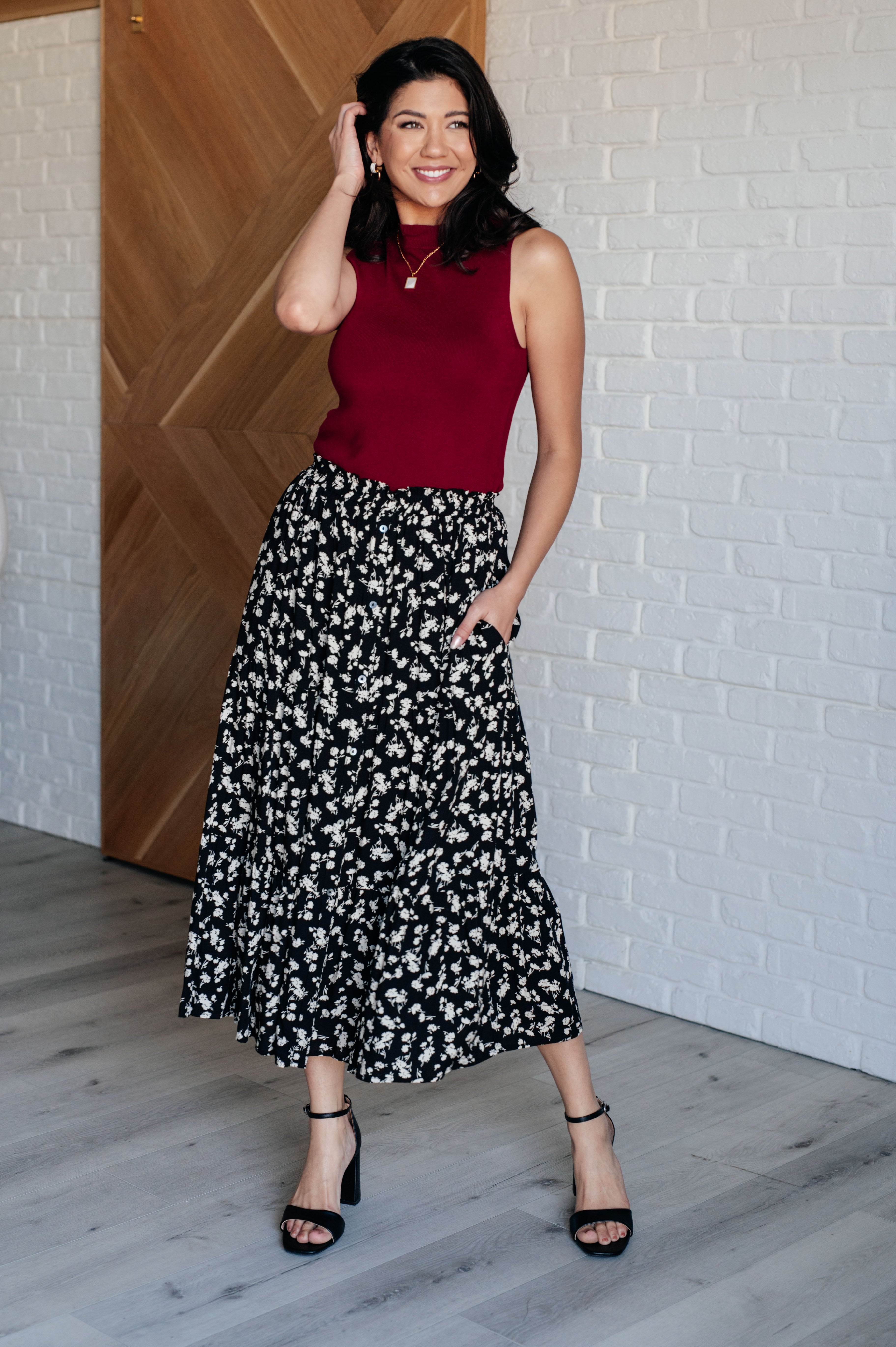 Fielding Flowers Floral Skirt Bottoms Ave Shops- Tilden Co.