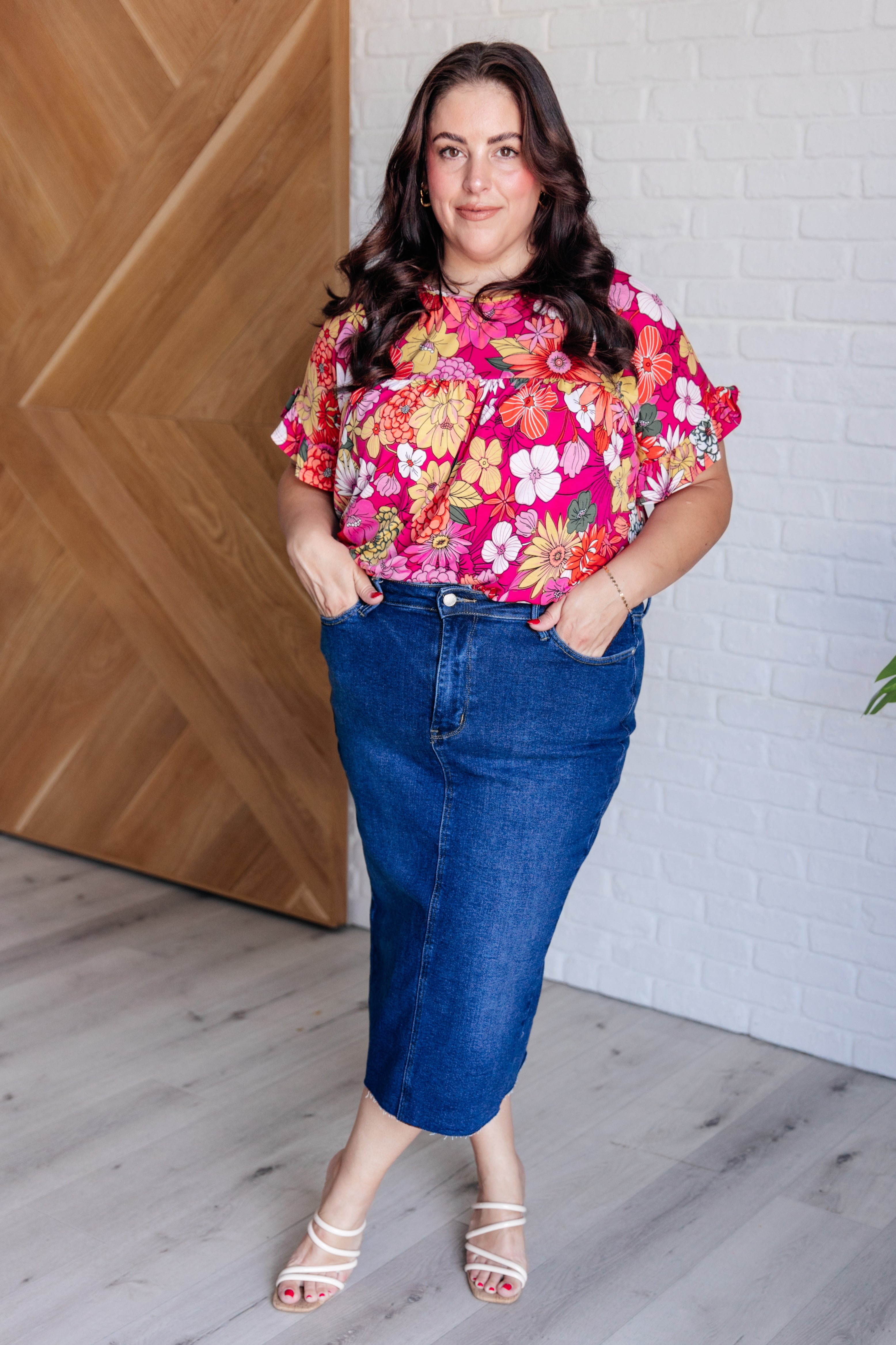 Flit About Floral Top in Pink Tops Ave Shops- Tilden Co.