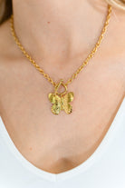 Flutter & Shine Butterfly Pendant Necklace in Gold Womens Ave Shops- Tilden Co.