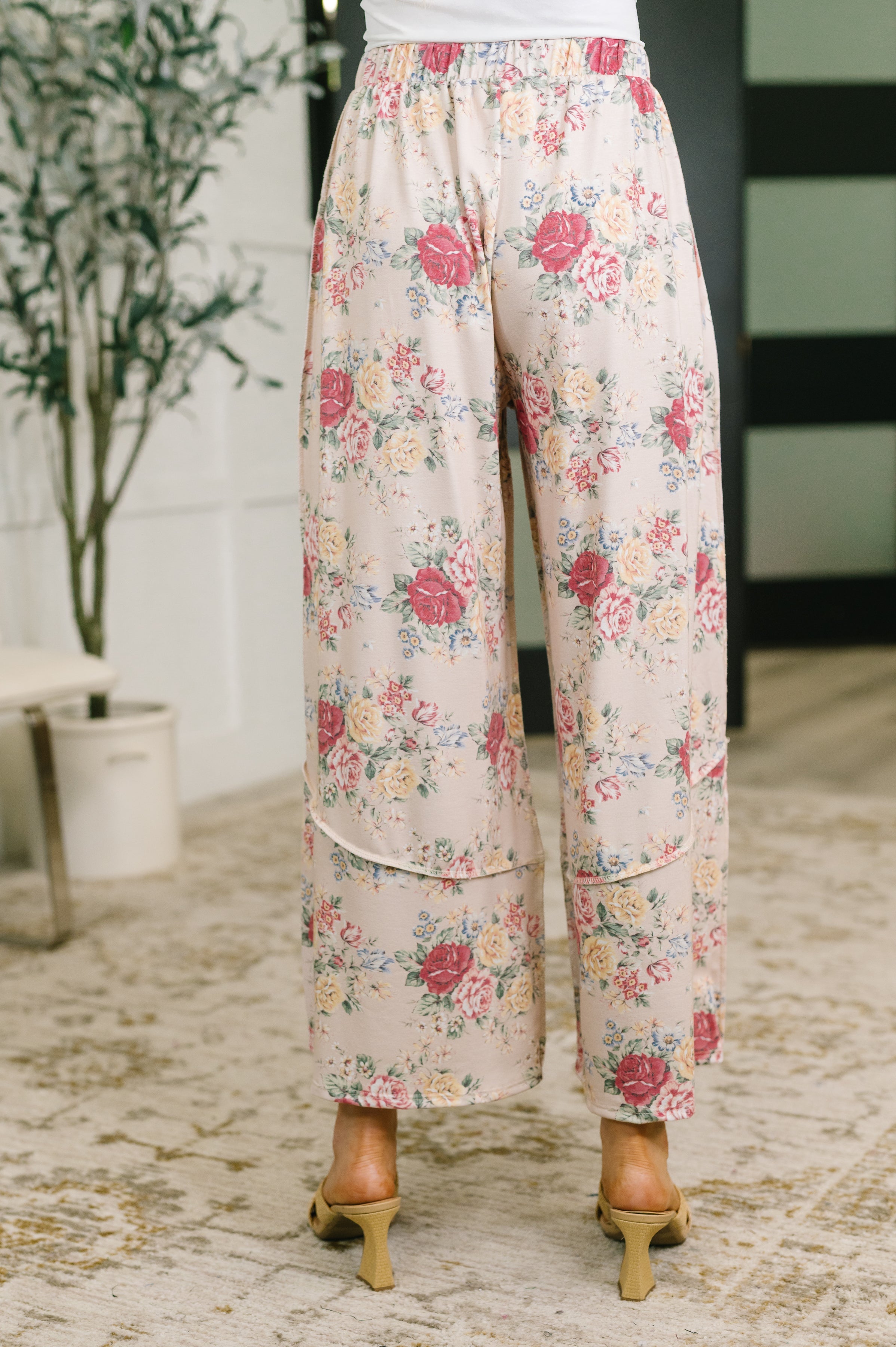 Follow the Flow Wide Leg Floral Bottoms Womens Ave Shops- Tilden Co.
