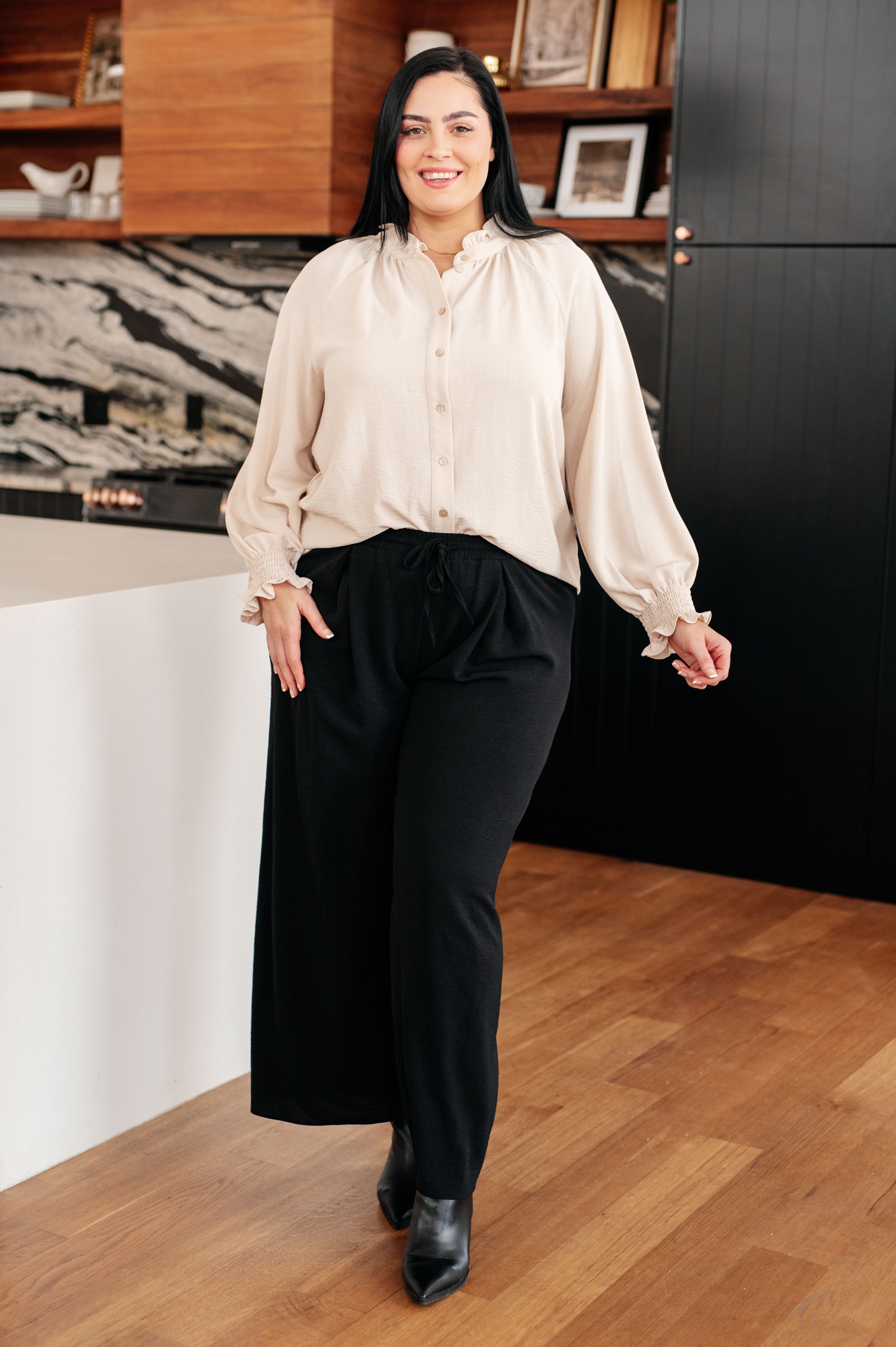 For You I Do Button Up Blouse Tops Ave Shops- Tilden Co.