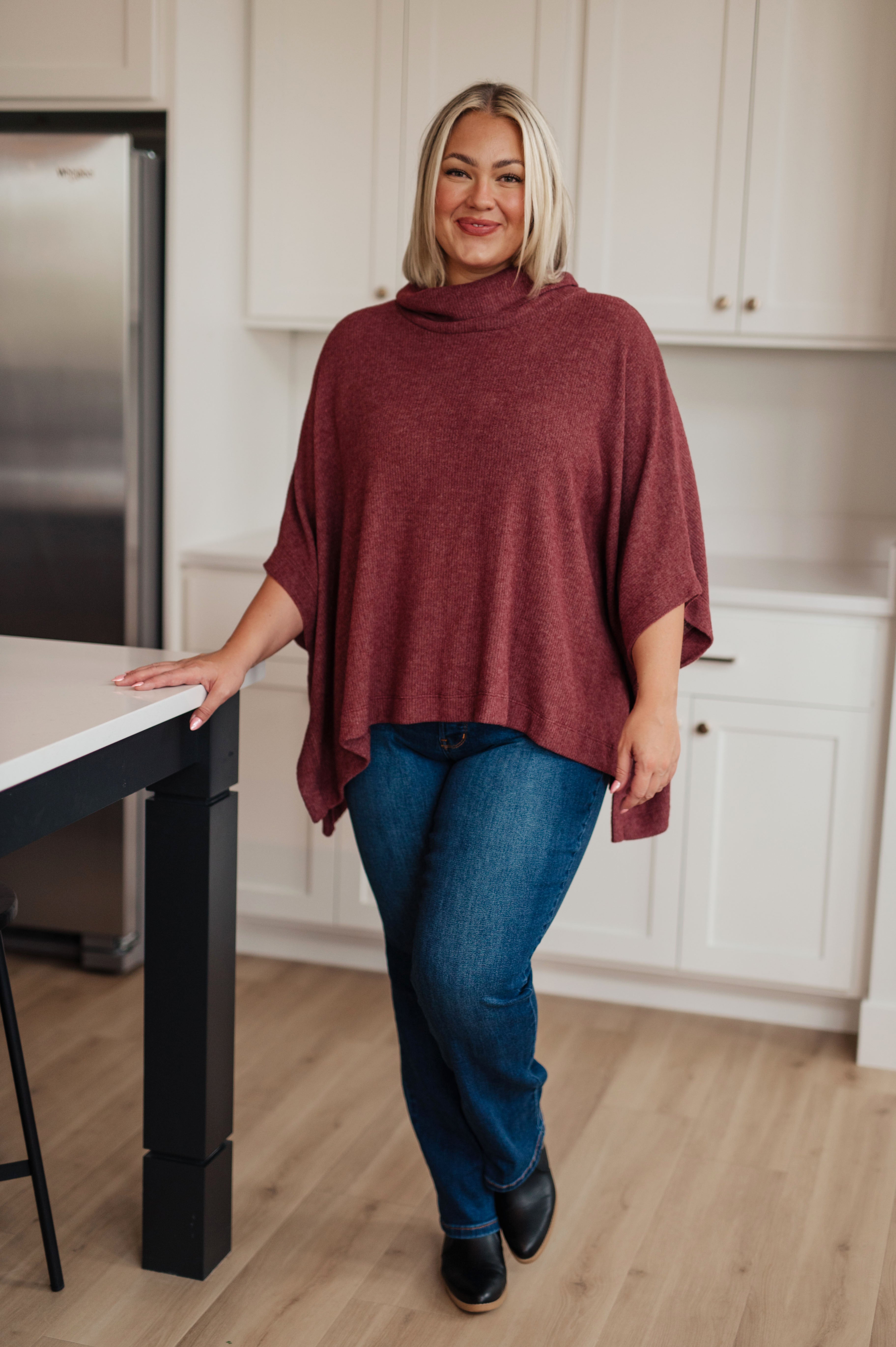 Forgive Me Cowl Neck Poncho Layers Ave Shops- Tilden Co.