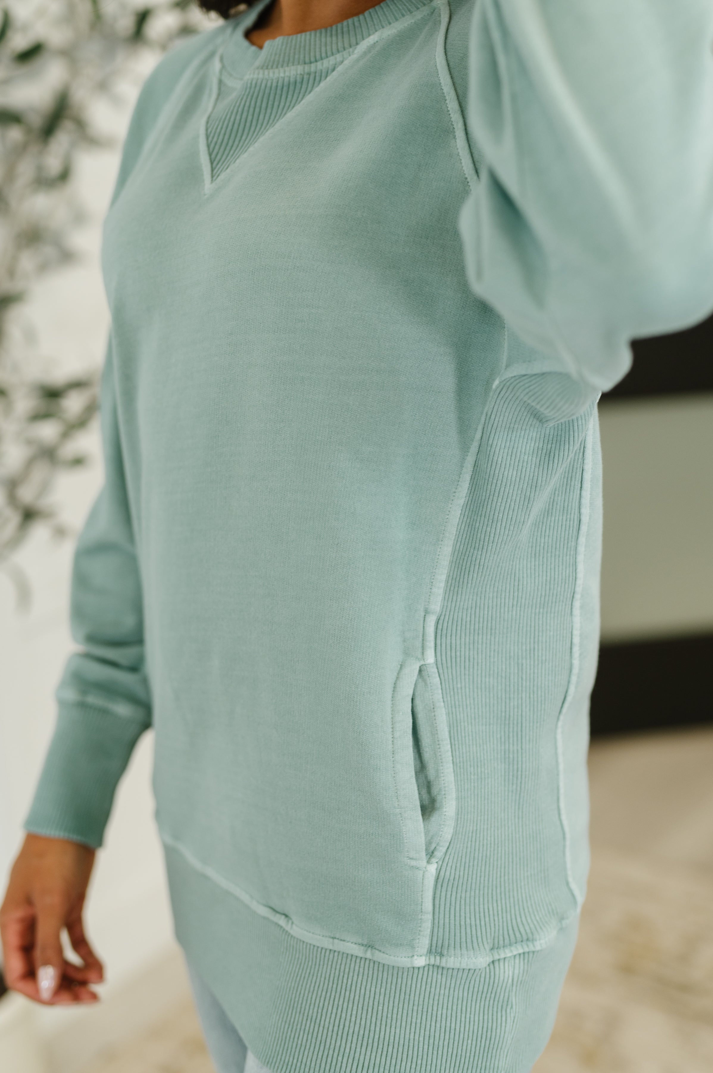 For the Experience Relaxed Pullover in Ash Blue Womens Ave Shops- Tilden Co.