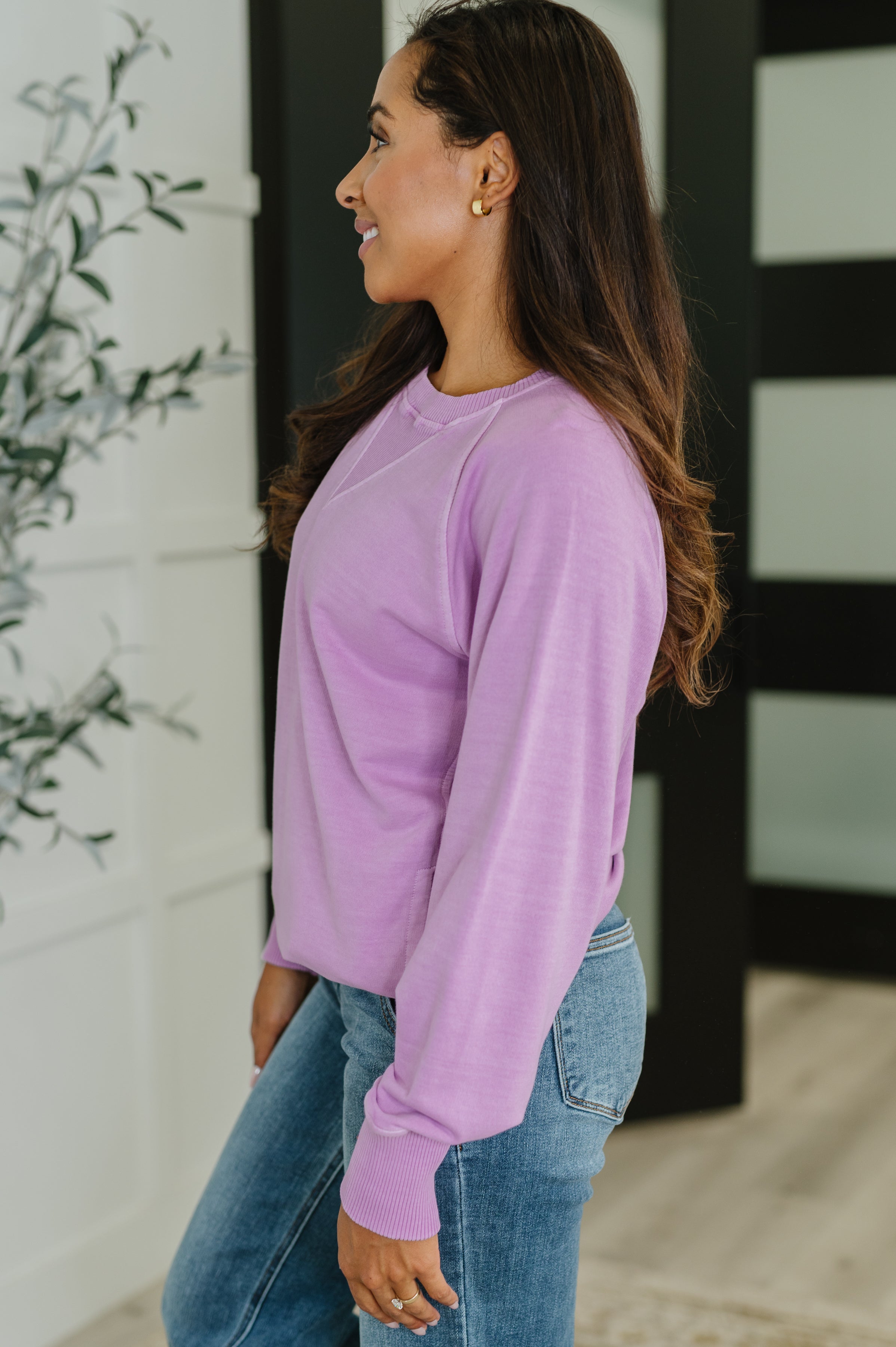 For the Experience Relaxed Pullover in Lavender Womens Ave Shops- Tilden Co.