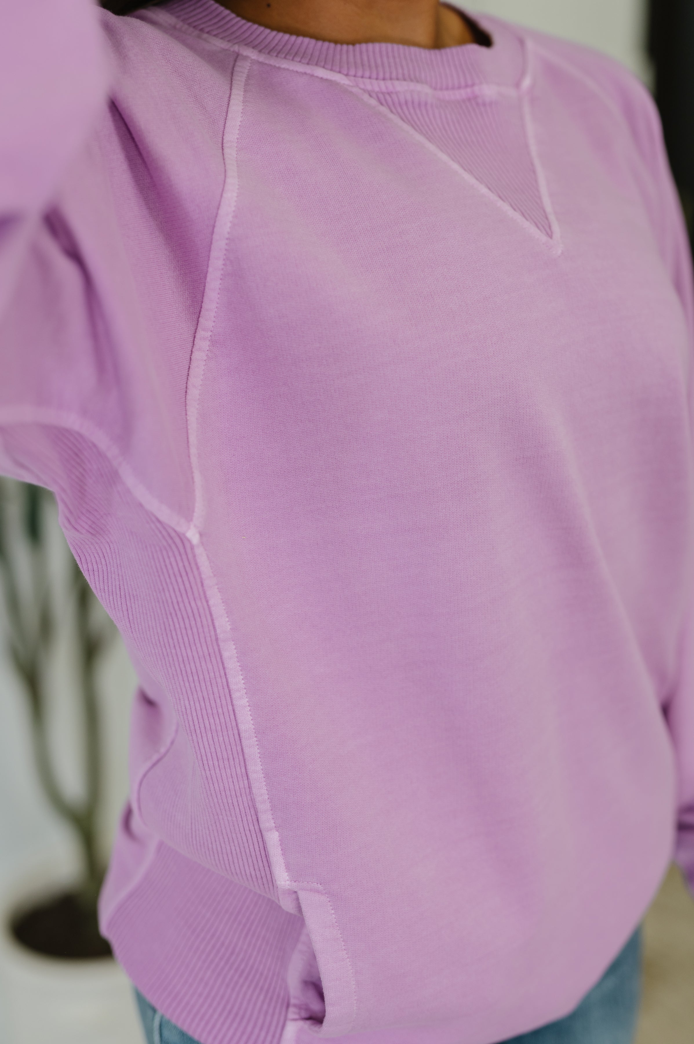 For the Experience Relaxed Pullover in Lavender Womens Ave Shops- Tilden Co.
