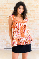 Francesca Embroidered Top in Rust Tops Ave Shops- Tilden Co.