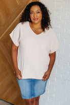 Frequently Asked Questions V-Neck Top in Blush Tops Ave Shops- Tilden Co.