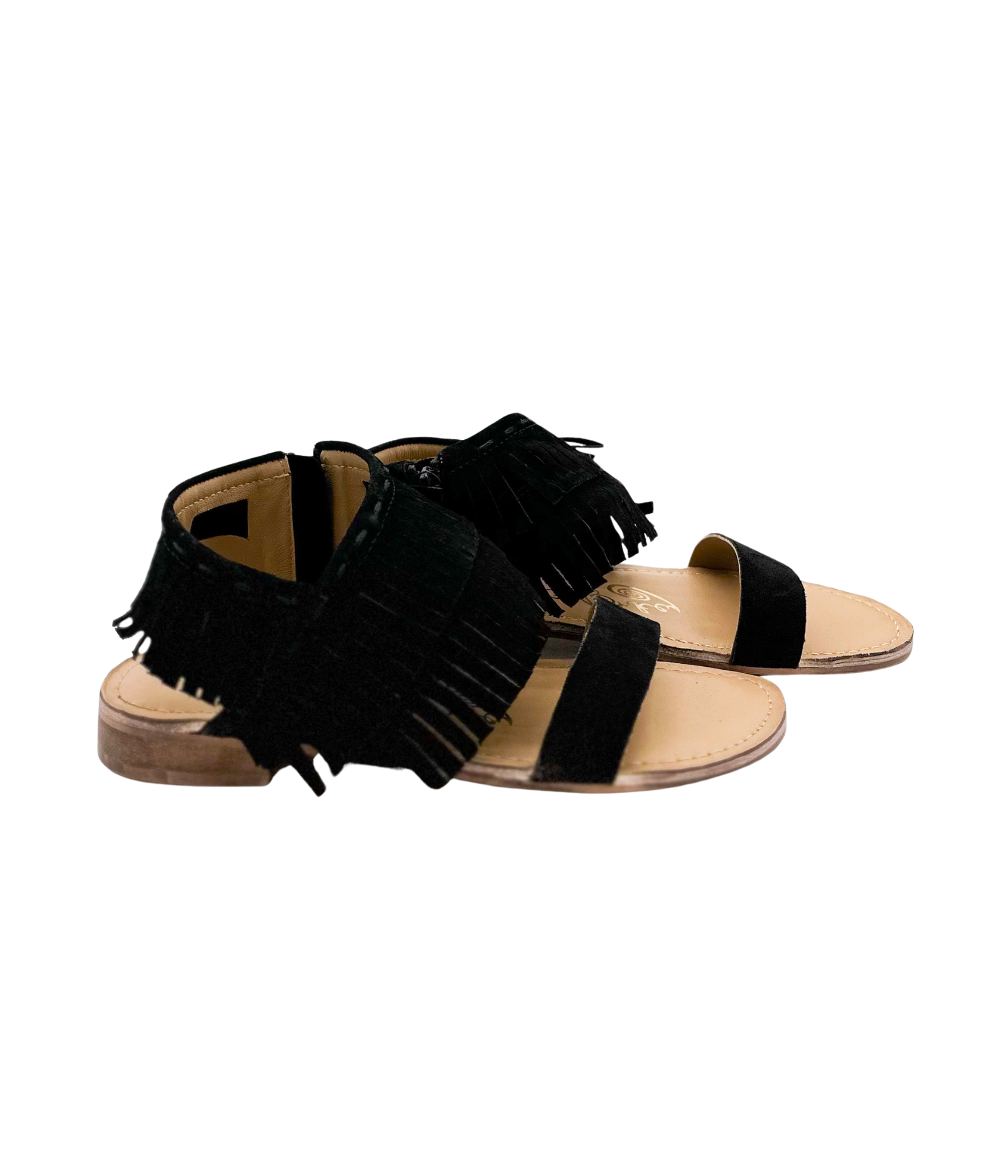 Fringe Star Sandal in Black 130 Sandals Naughty Monkey- Tilden Co.