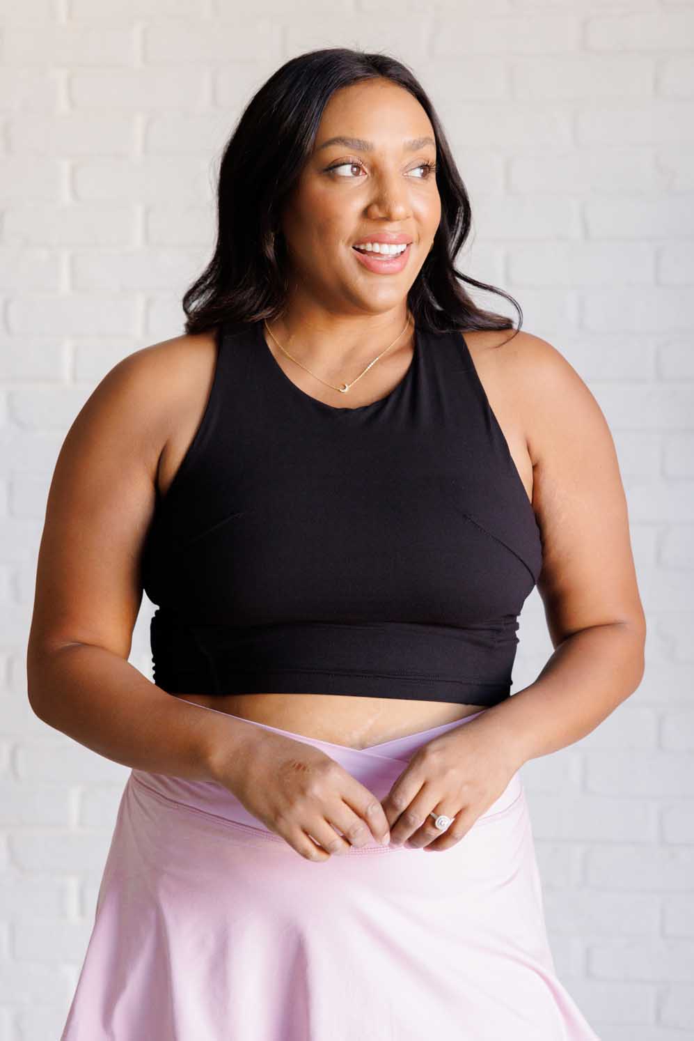 Get Moving Racer Back Crop Tank Athleisure Ave Shops- Tilden Co.