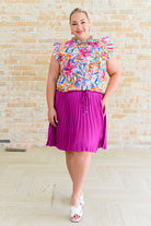 Get Out of Town Ruffle Sleeve Top -3/31/2025 Tops Ave Shops- Tilden Co.