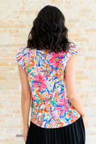 Get Out of Town Ruffle Sleeve Top -3/31/2025 Tops Ave Shops- Tilden Co.