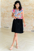 Get Out of Town Ruffle Sleeve Top -3/31/2025 Tops Ave Shops- Tilden Co.