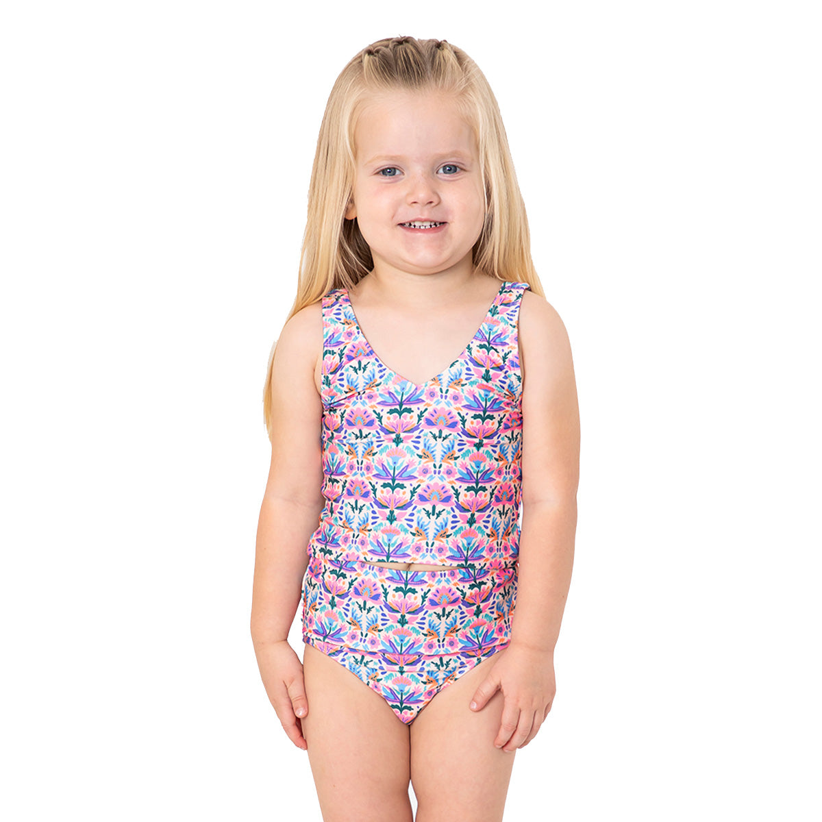 V Neck Tankini Top (Girls) Swim Top Janela Bay- Tilden Co.