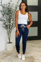 Giving the Run Around Joggers in Navy Womens Ave Shops- Tilden Co.