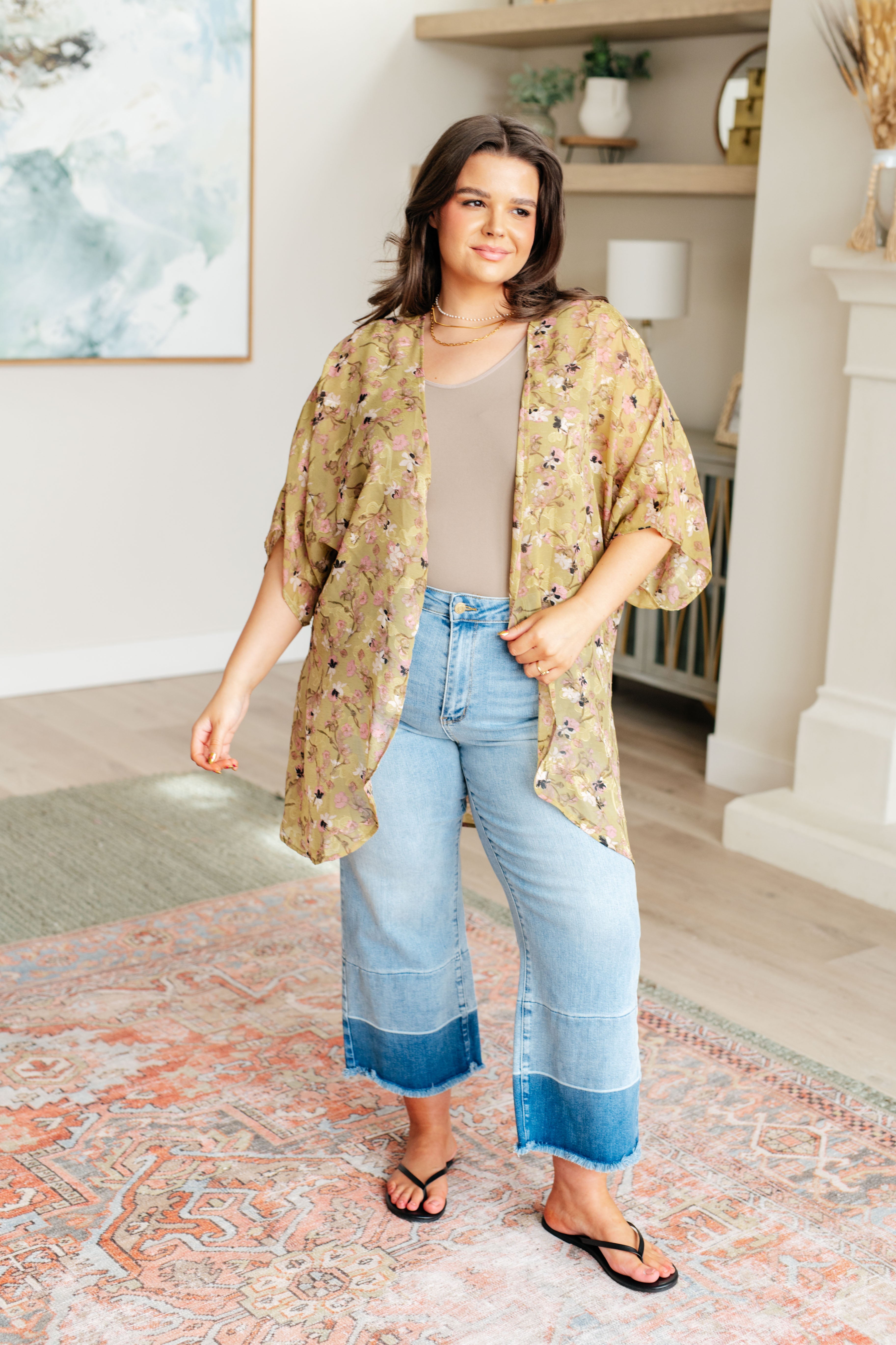 Go Anywhere Floral Kimono Layers Ave Shops- Tilden Co.