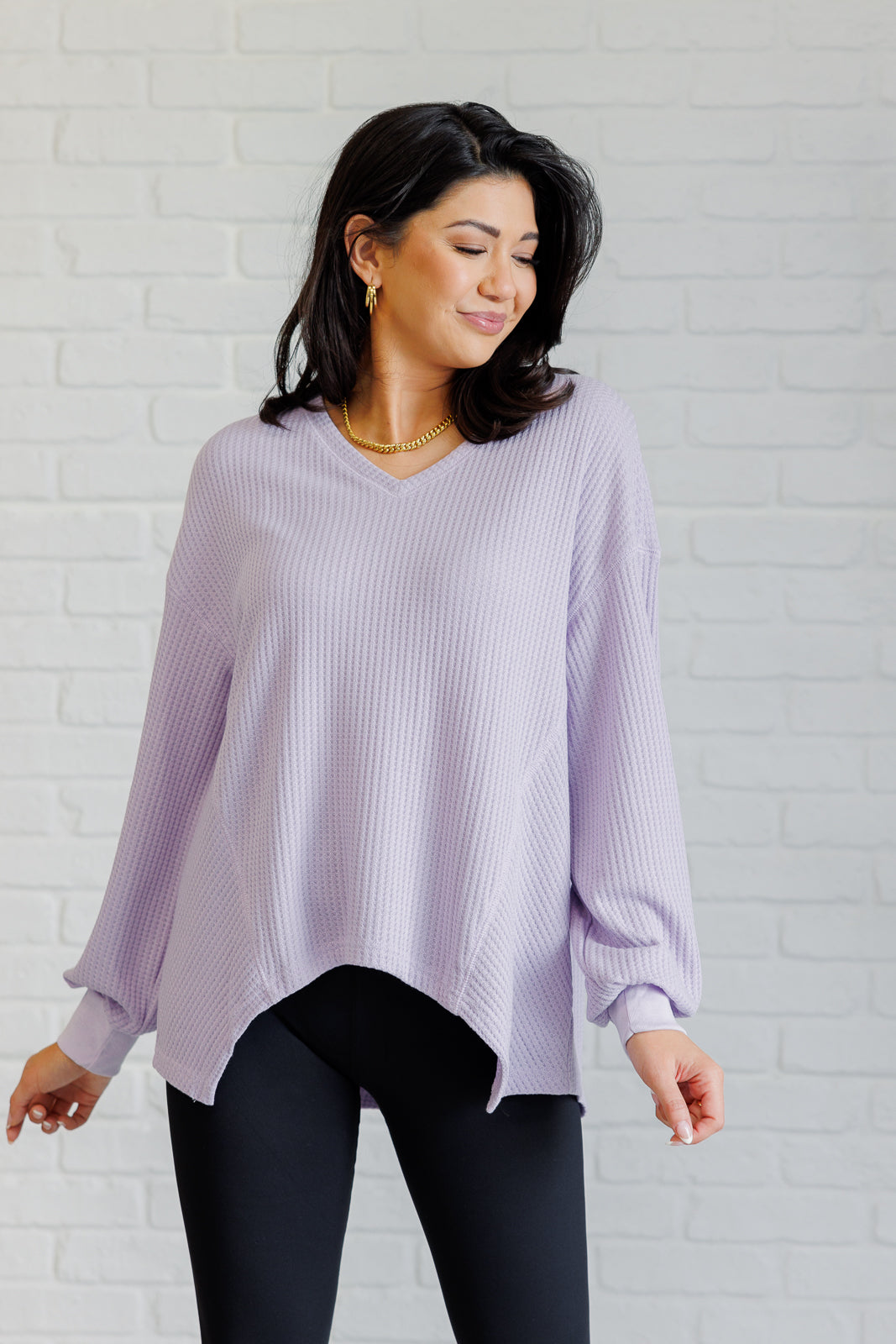 Good Things Are Coming V-Neck Top in Lavender Tops Ave Shops- Tilden Co.