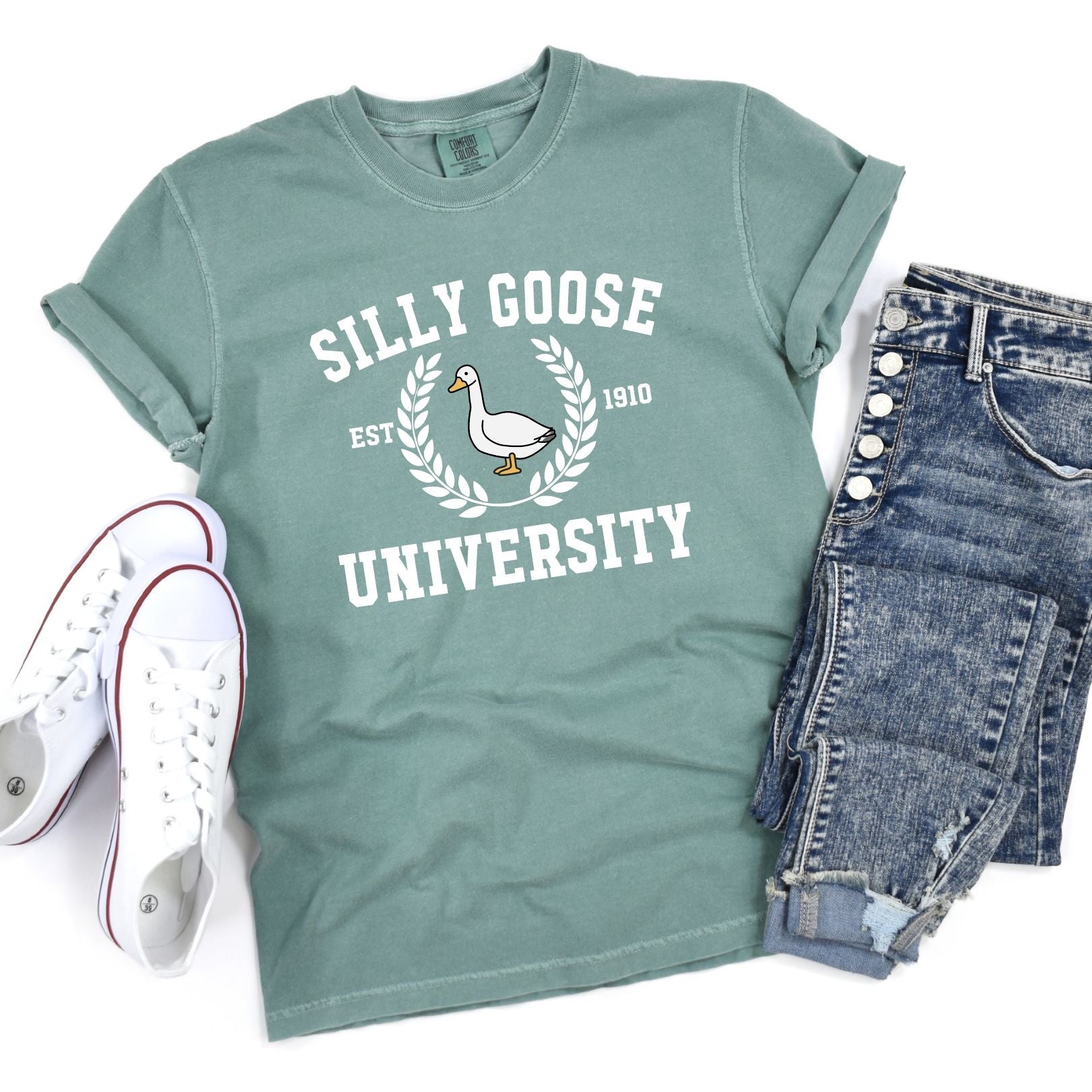 Silly Goose University Graphic Tee Womens Ave Shops- Tilden Co.