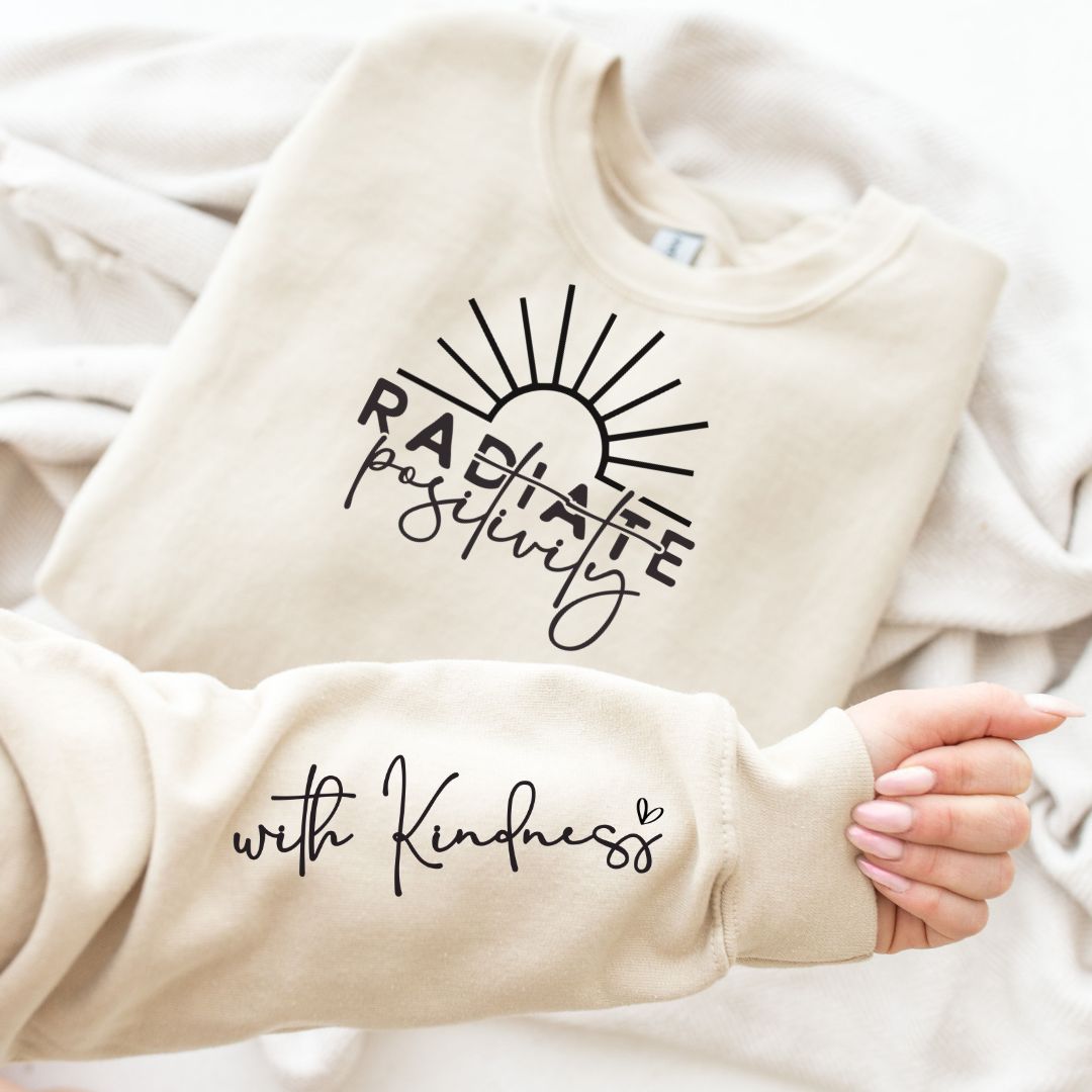 Radiate Positivity Graphic Sweatshirt in Three Colors Preorder Ave Shops- Tilden Co.
