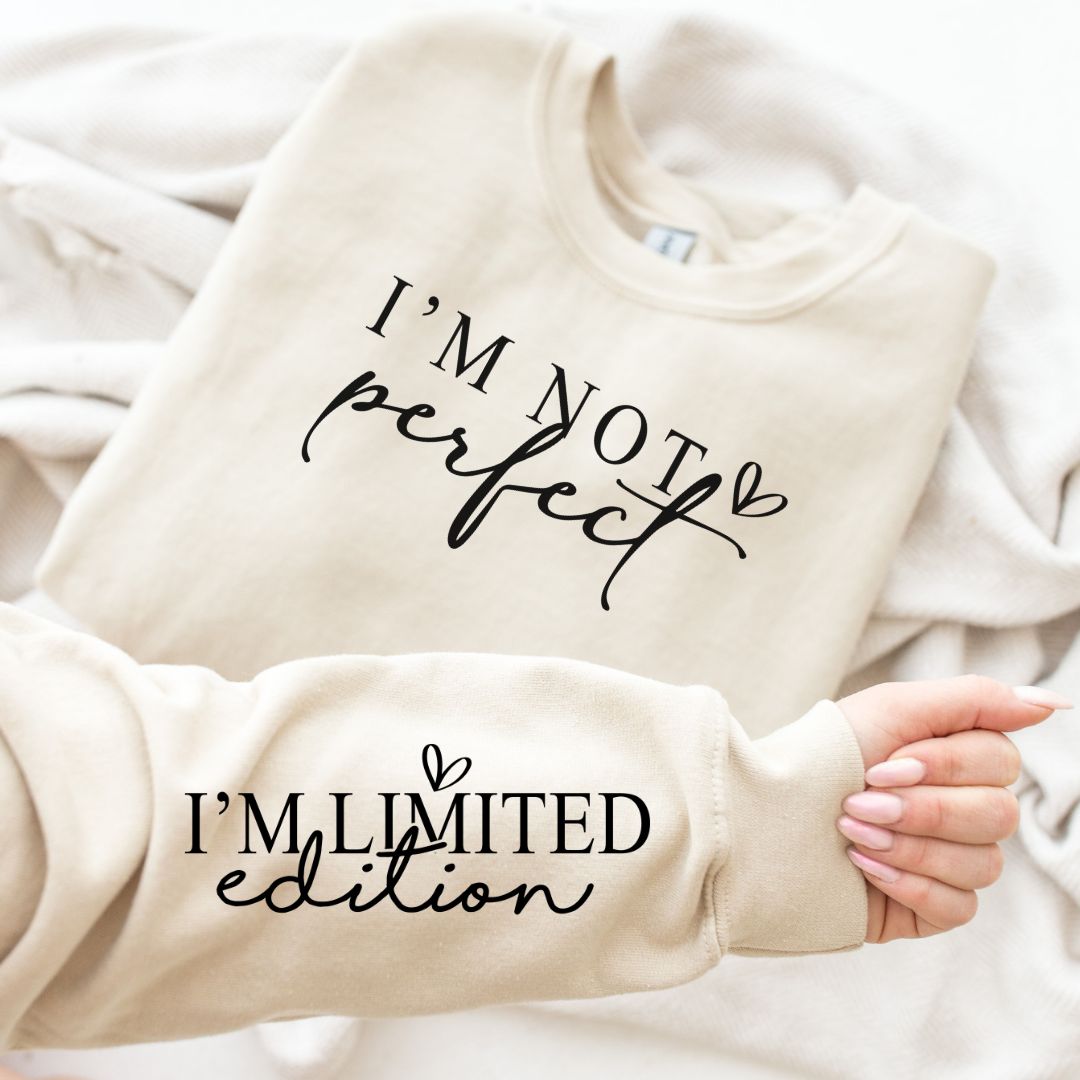 I'm Not Perfect Graphic Sweatshirt in Three Colors Preorder Ave Shops- Tilden Co.