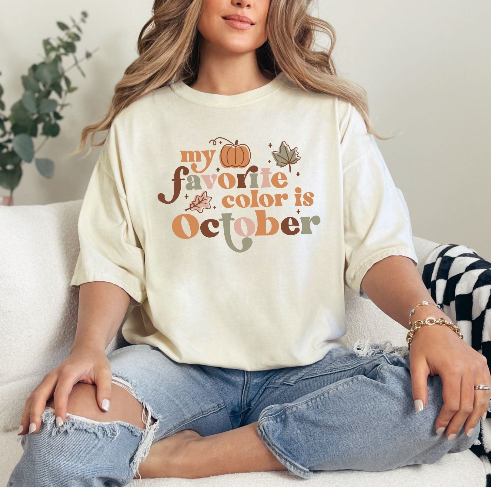 My Favorite October Graphic Tee Womens Ave Shops- Tilden Co.