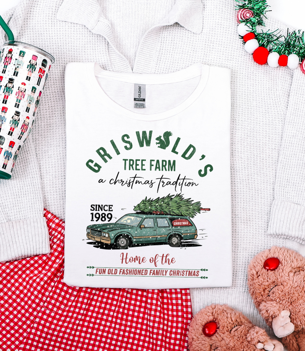 Griswold's Tree Farm Graphic Tee and Sweatshirt Womens Ave Shops- Tilden Co.