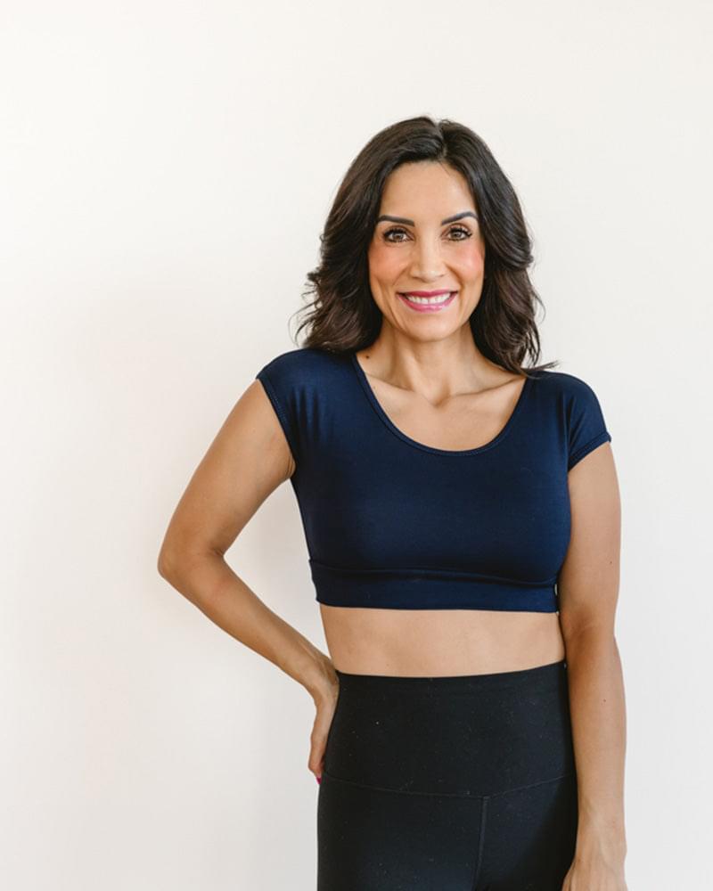Classic Basic Cap Sleeve Navy / XS Navy XS Layering Top HALFTEE Layering Fashions- Tilden Co.