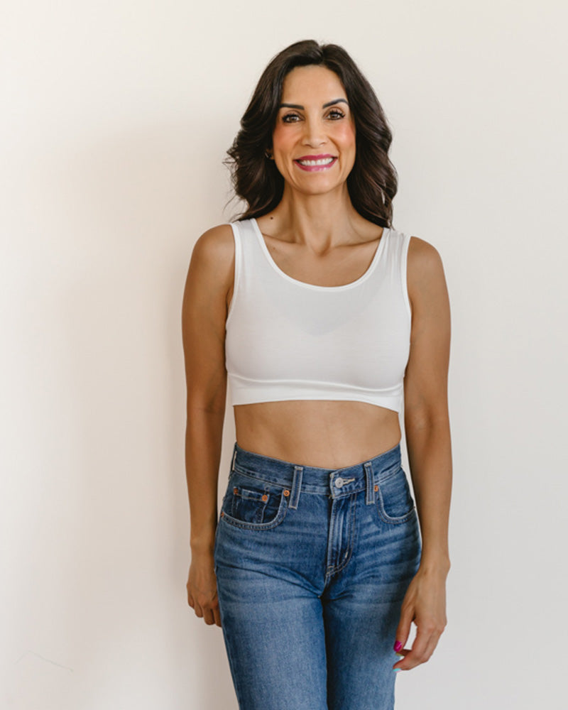 Classic Wide Strap Tank Halftee Cream / XS Cream XS Tank HALFTEE Layering Fashions- Tilden Co.