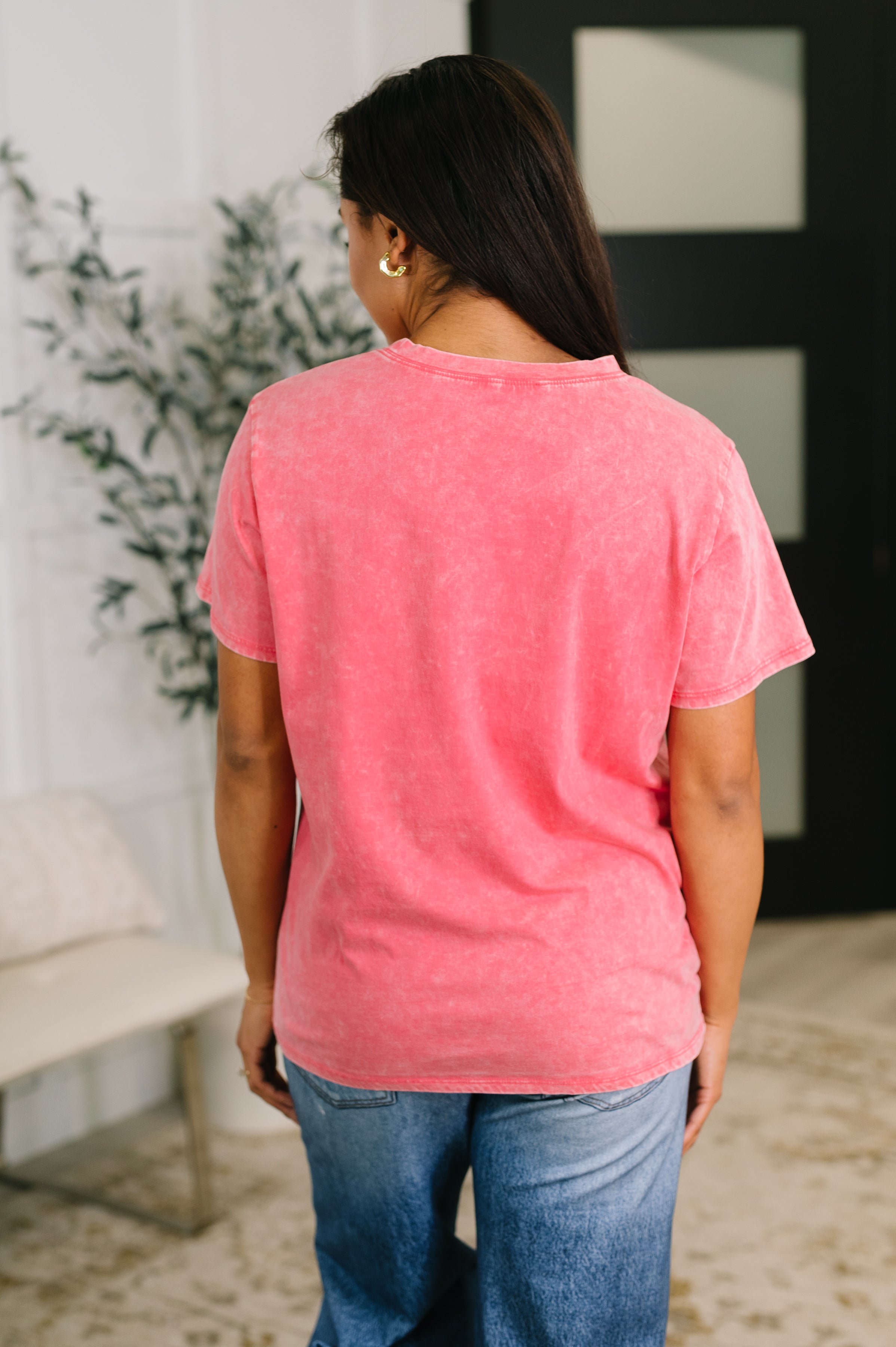 Had to Be There Mineral Wash Tee in Fuchsia Womens Ave Shops- Tilden Co.