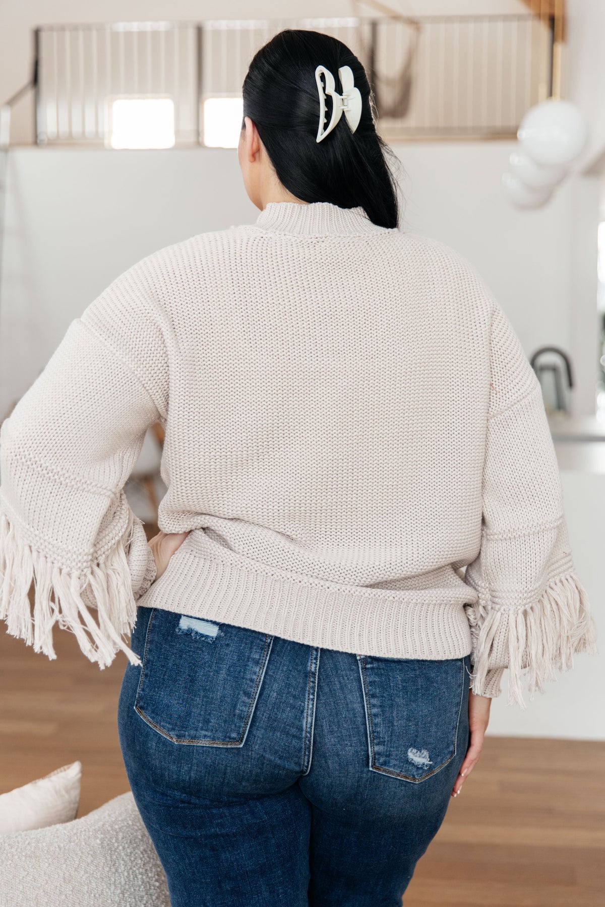 Handle It All Fringe Detail Sweater Tops Ave Shops- Tilden Co.