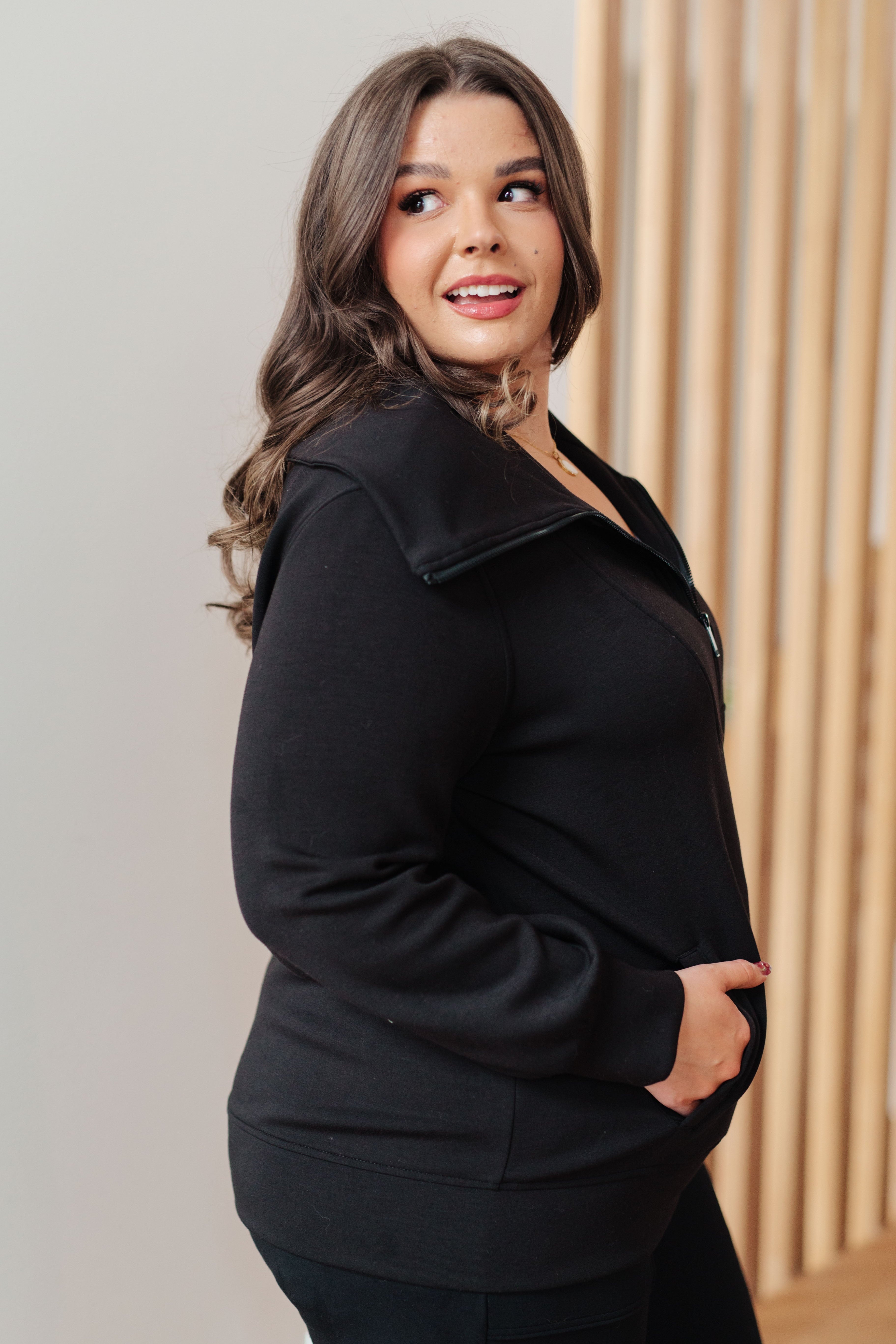 Handle That High Neck Zip Up Jacket Layers Ave Shops- Tilden Co.