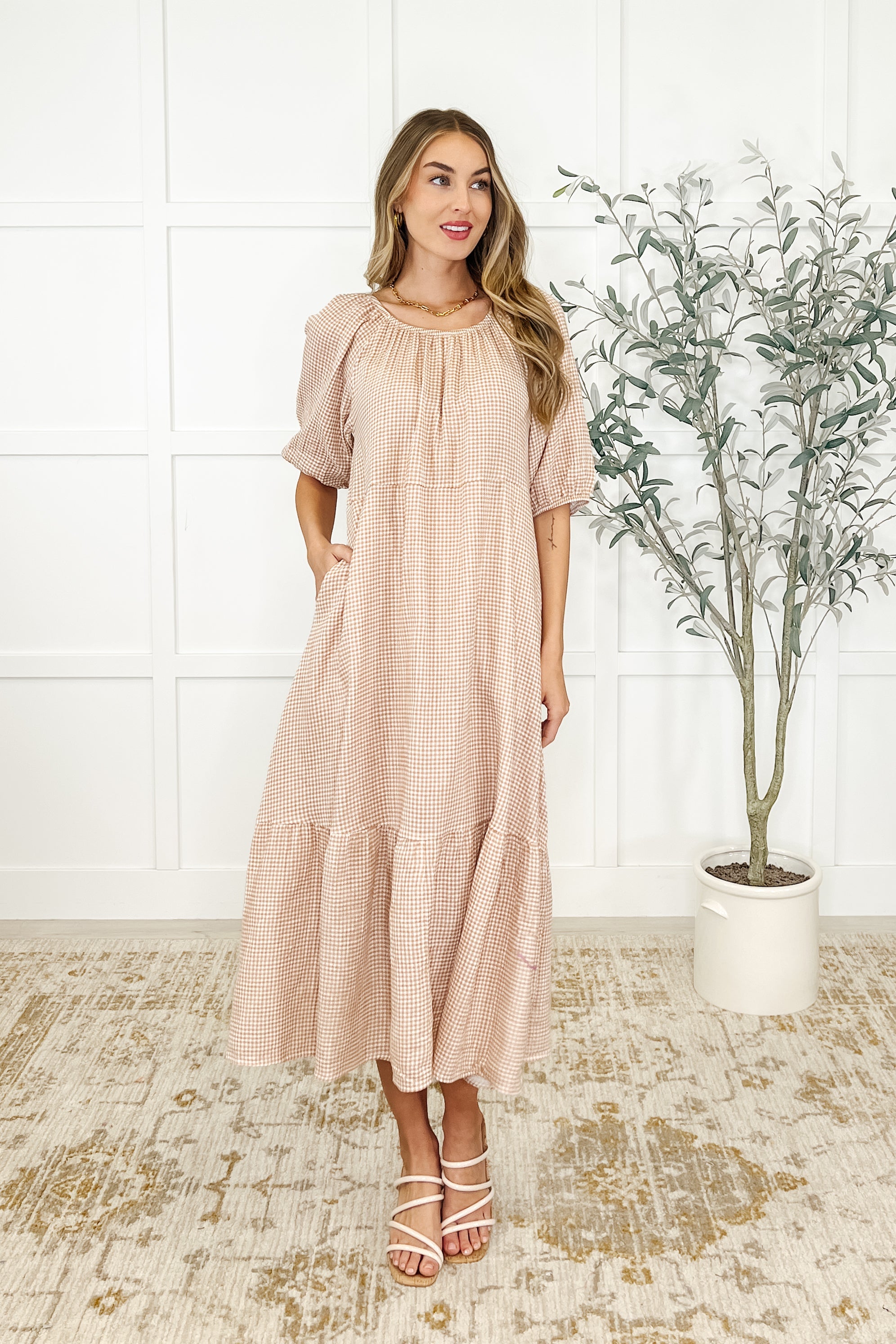 Hazel Dress in Toffee Womens Ave Shops- Tilden Co.