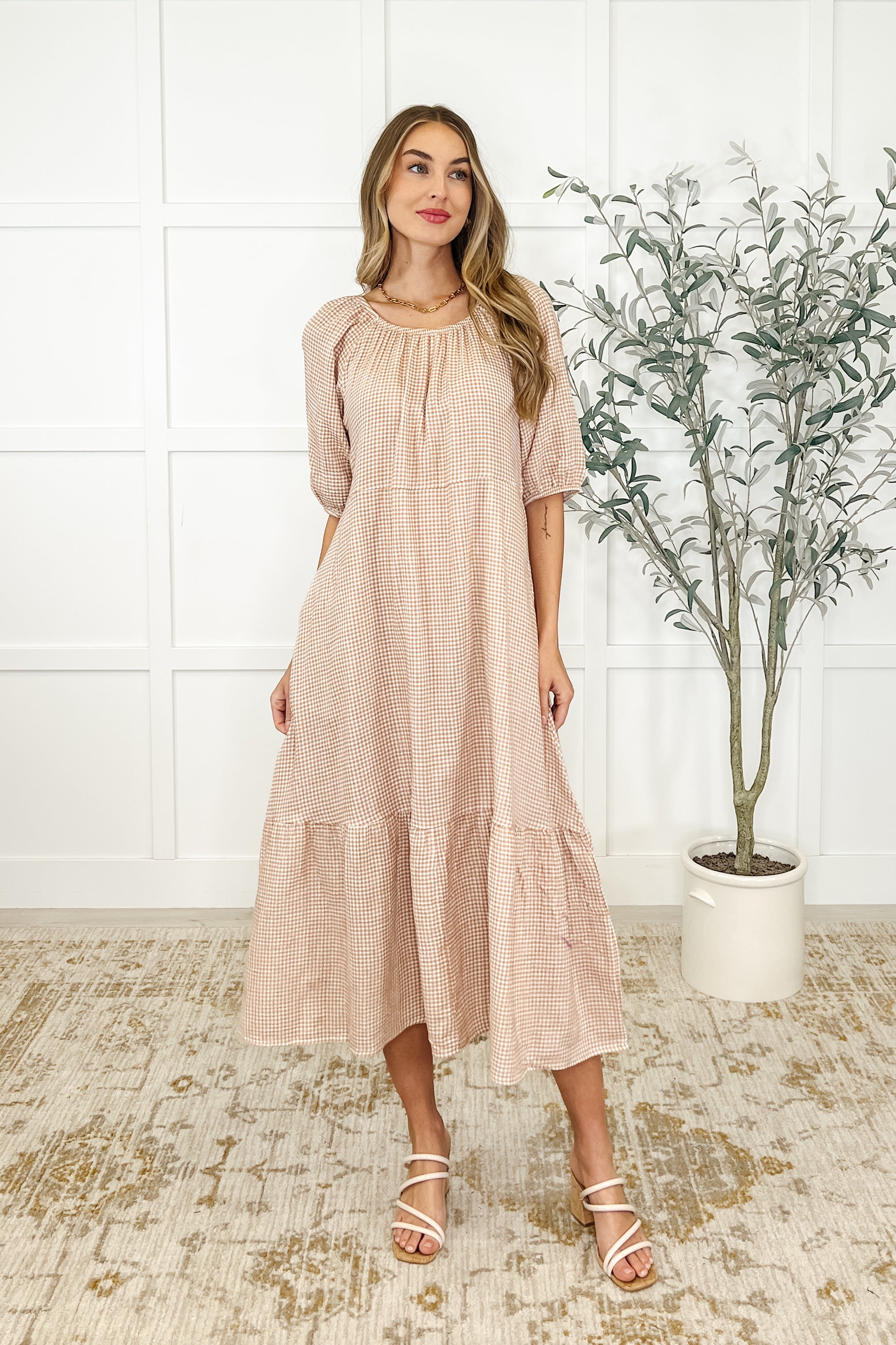 Hazel Dress in Toffee Womens Ave Shops- Tilden Co.