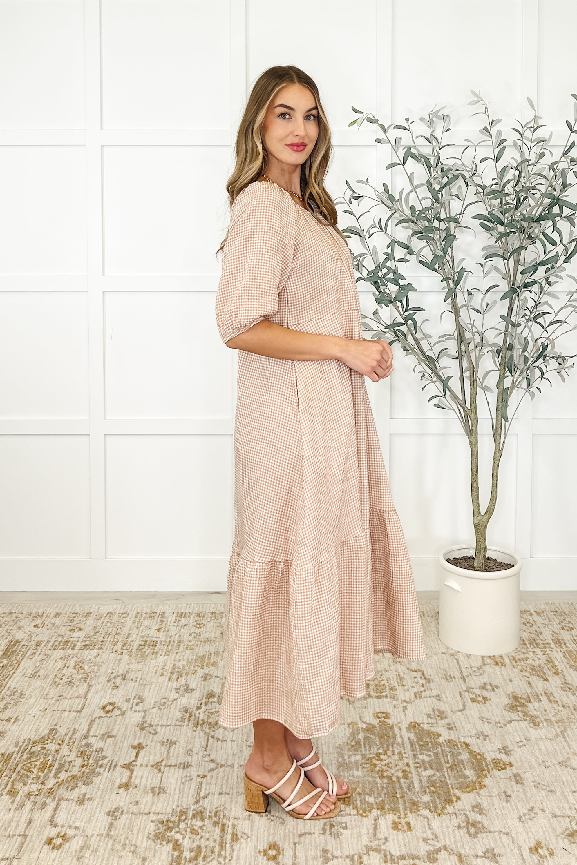 Hazel Dress in Toffee Womens Ave Shops- Tilden Co.