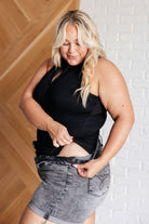 Higher and Higher Ribbed Zip Up Bodysuit Bodysuits Ave Shops- Tilden Co.
