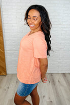 I Don't Have to Choose V-Neck Tee in Apricot Ice Womens Ave Shops- Tilden Co.