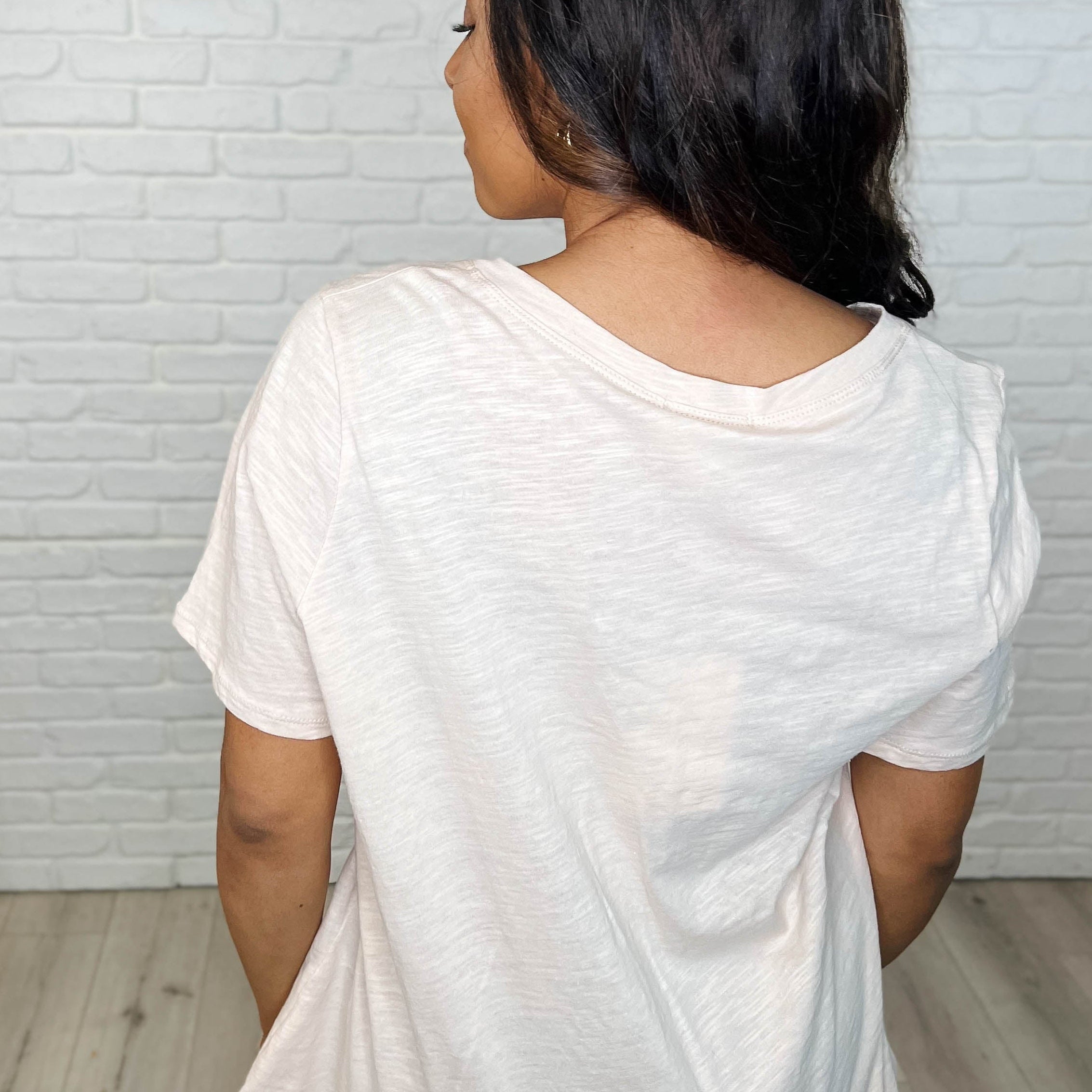 I Don't Have to Choose V-Neck Tee in Oatmeal Womens Ave Shops- Tilden Co.