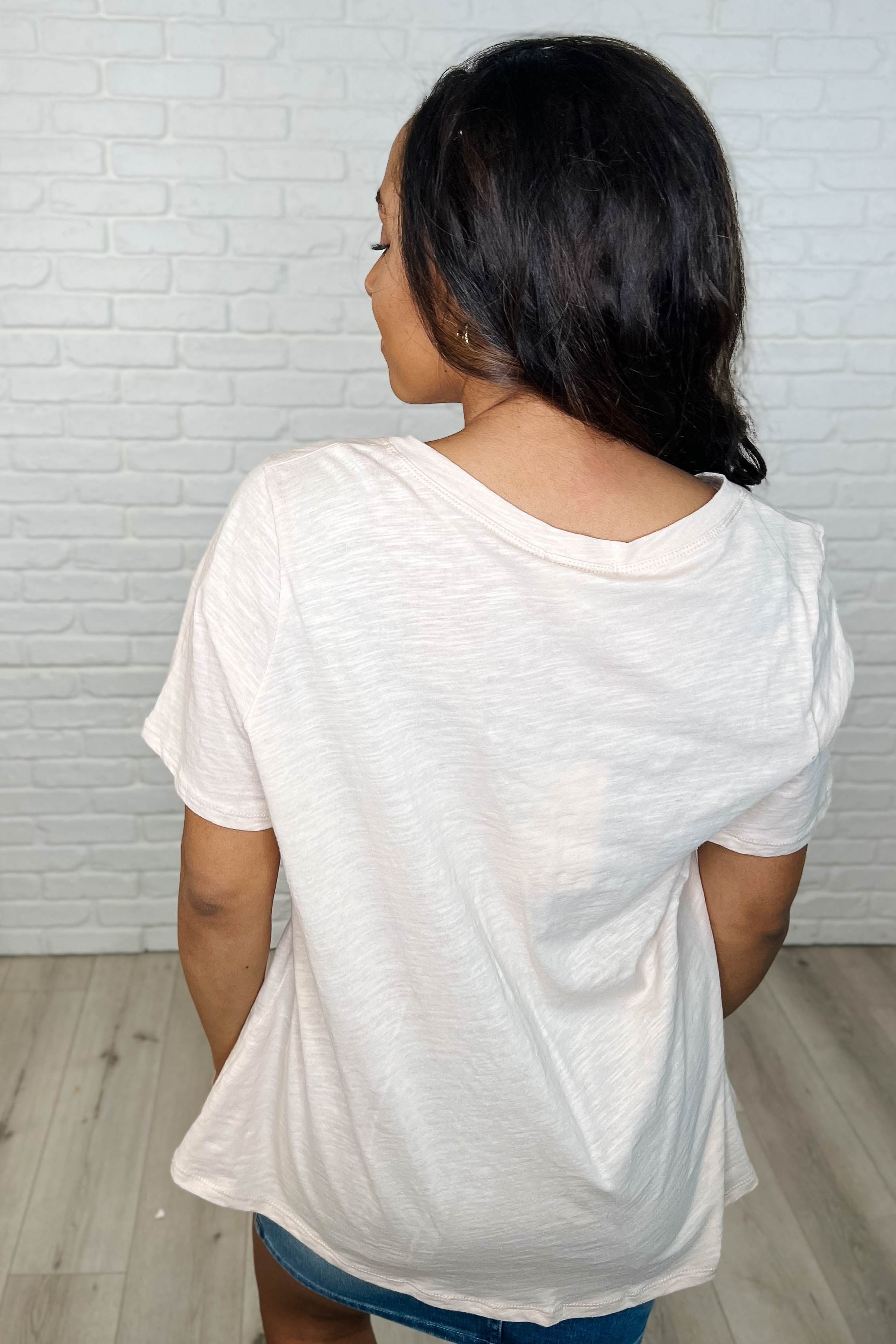 I Don't Have to Choose V-Neck Tee in Oatmeal Womens Ave Shops- Tilden Co.
