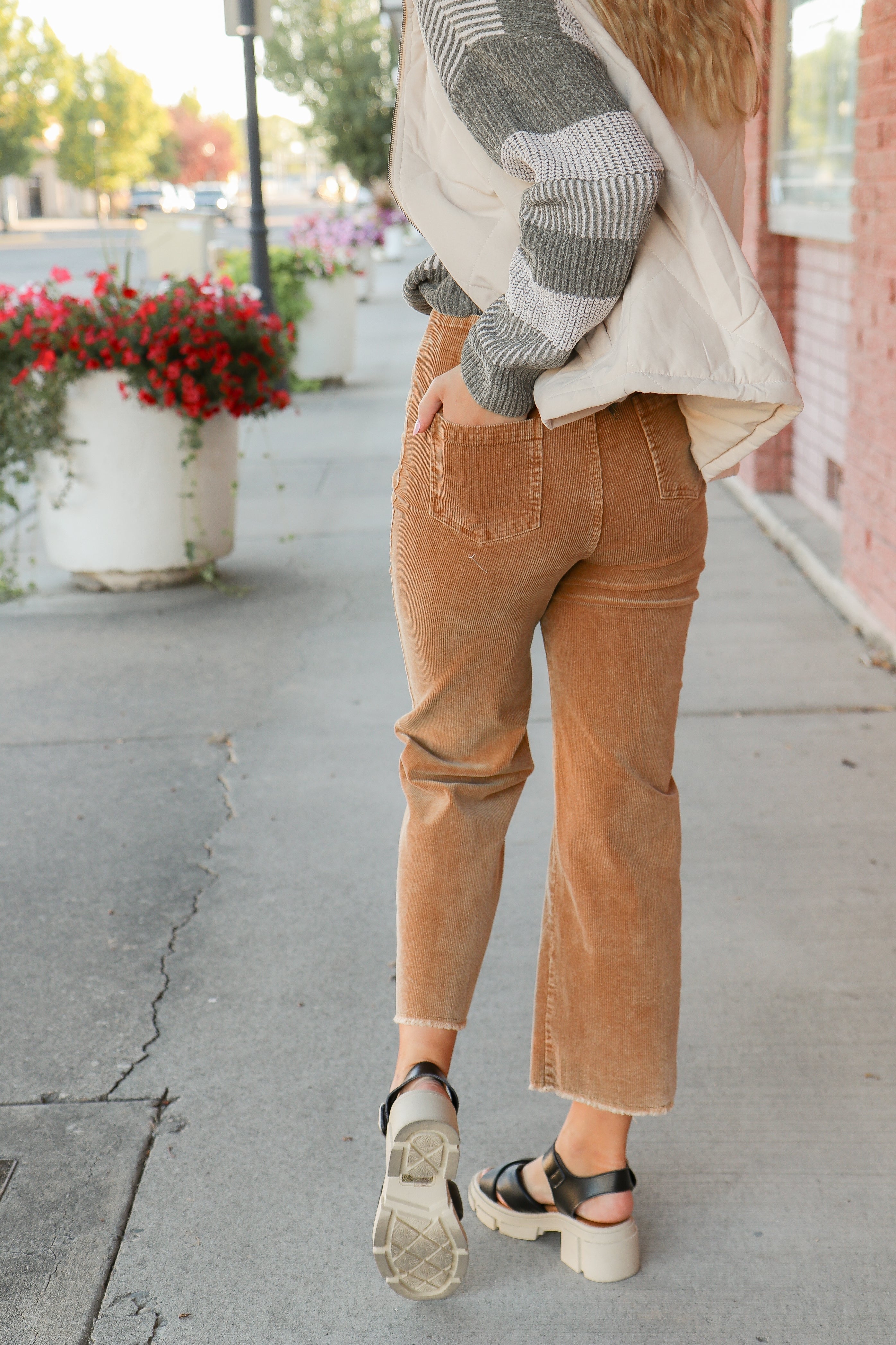 Stonewashed Stroll Corduroy Pants Casual Pants La Miel- Tilden Co.