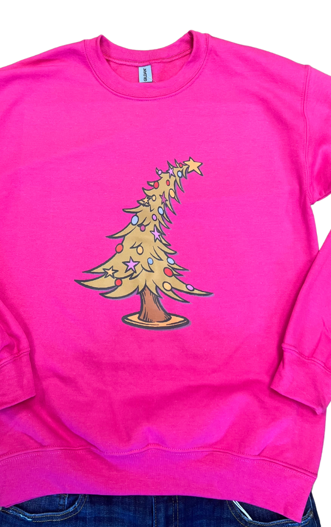 Grinch Tree Crewneck Sweatshirt     Daydreamer Creations- Tilden Co.