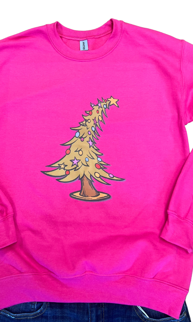 Grinch Tree Crewneck Sweatshirt     Daydreamer Creations- Tilden Co.