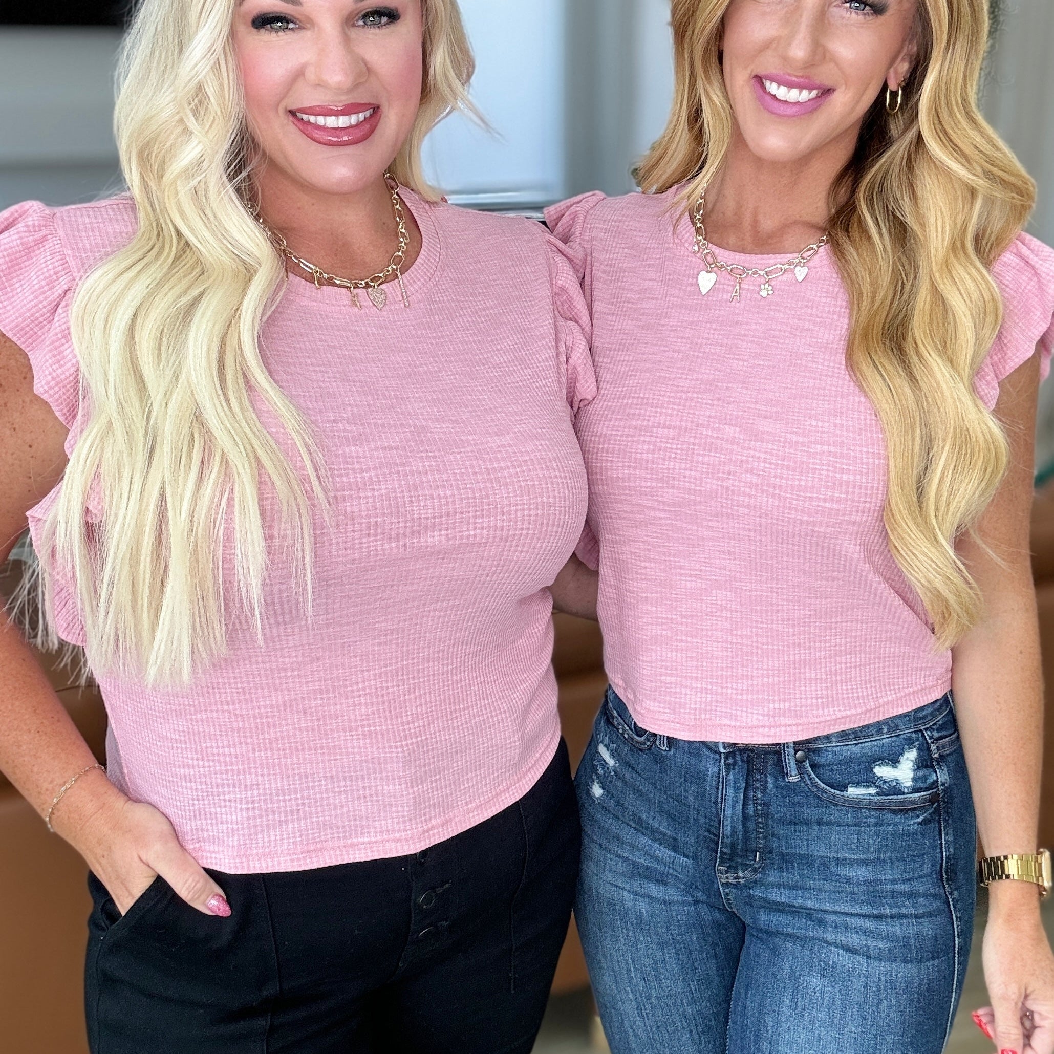 Especially Sweet Ruffle Sleeve Top Tops Ave Shops- Tilden Co.