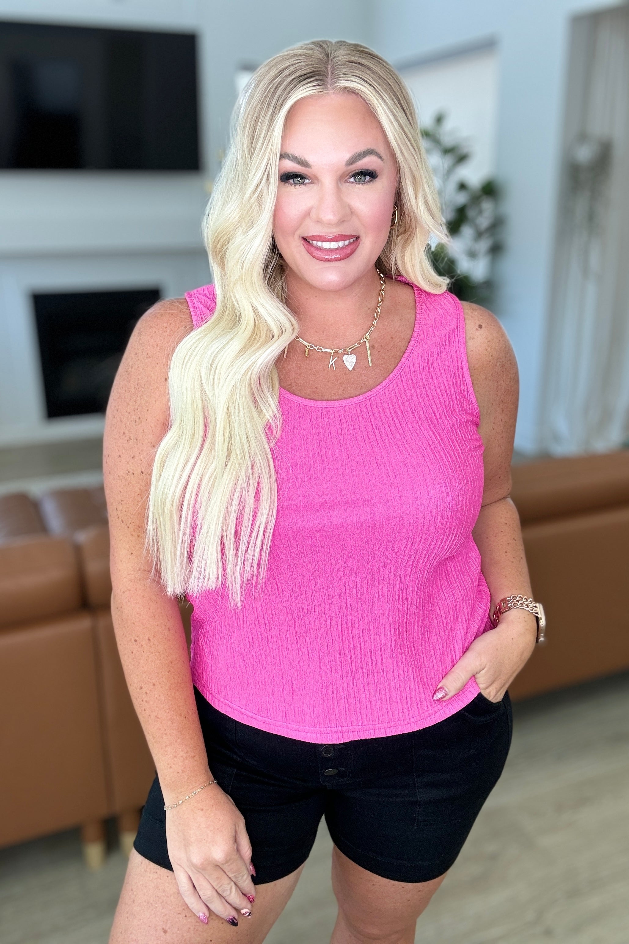 Not A Worry Textured Tank Tops Ave Shops- Tilden Co.