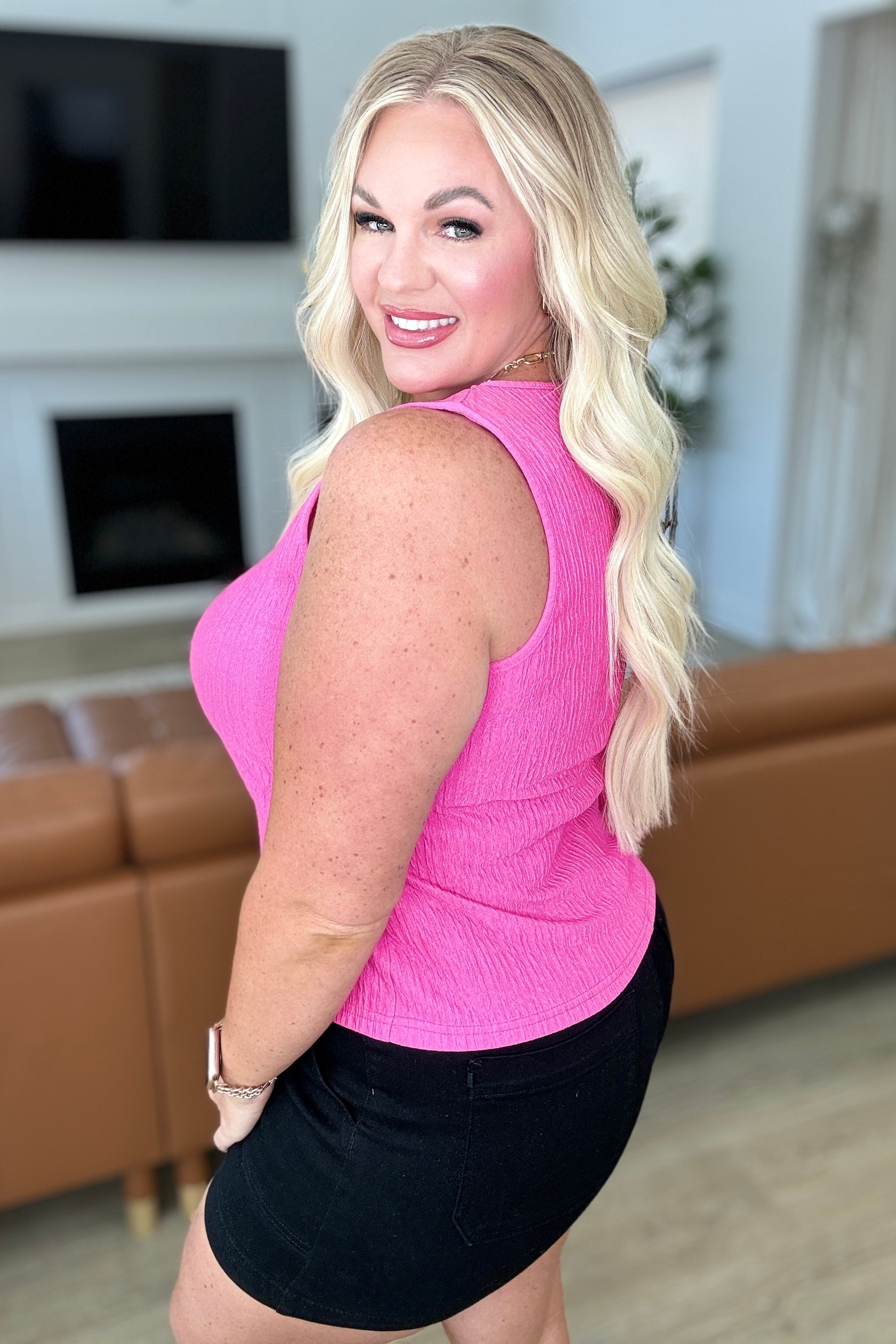 Not A Worry Textured Tank Tops Ave Shops- Tilden Co.