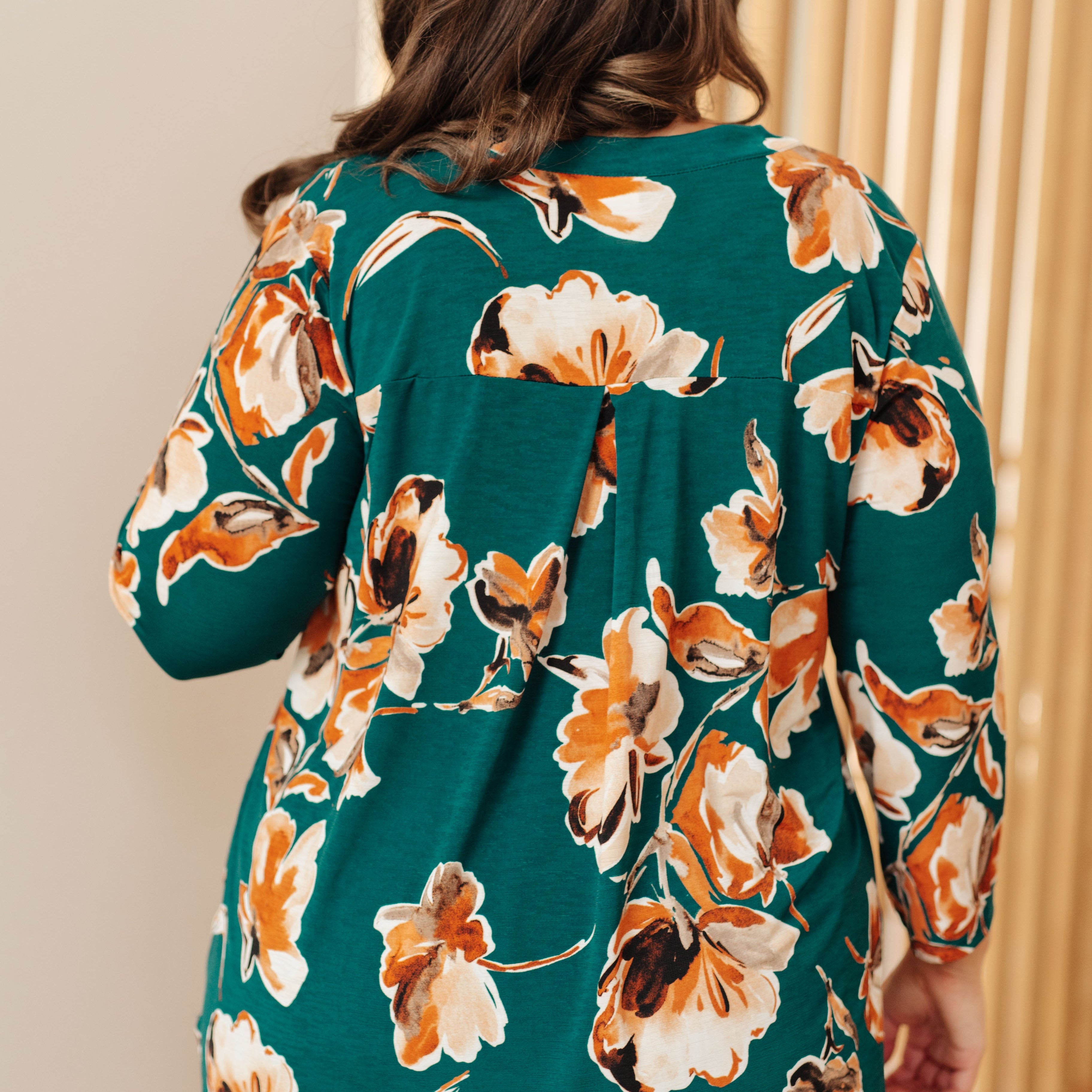 I Think Different Top in Teal Floral Tops Ave Shops- Tilden Co.