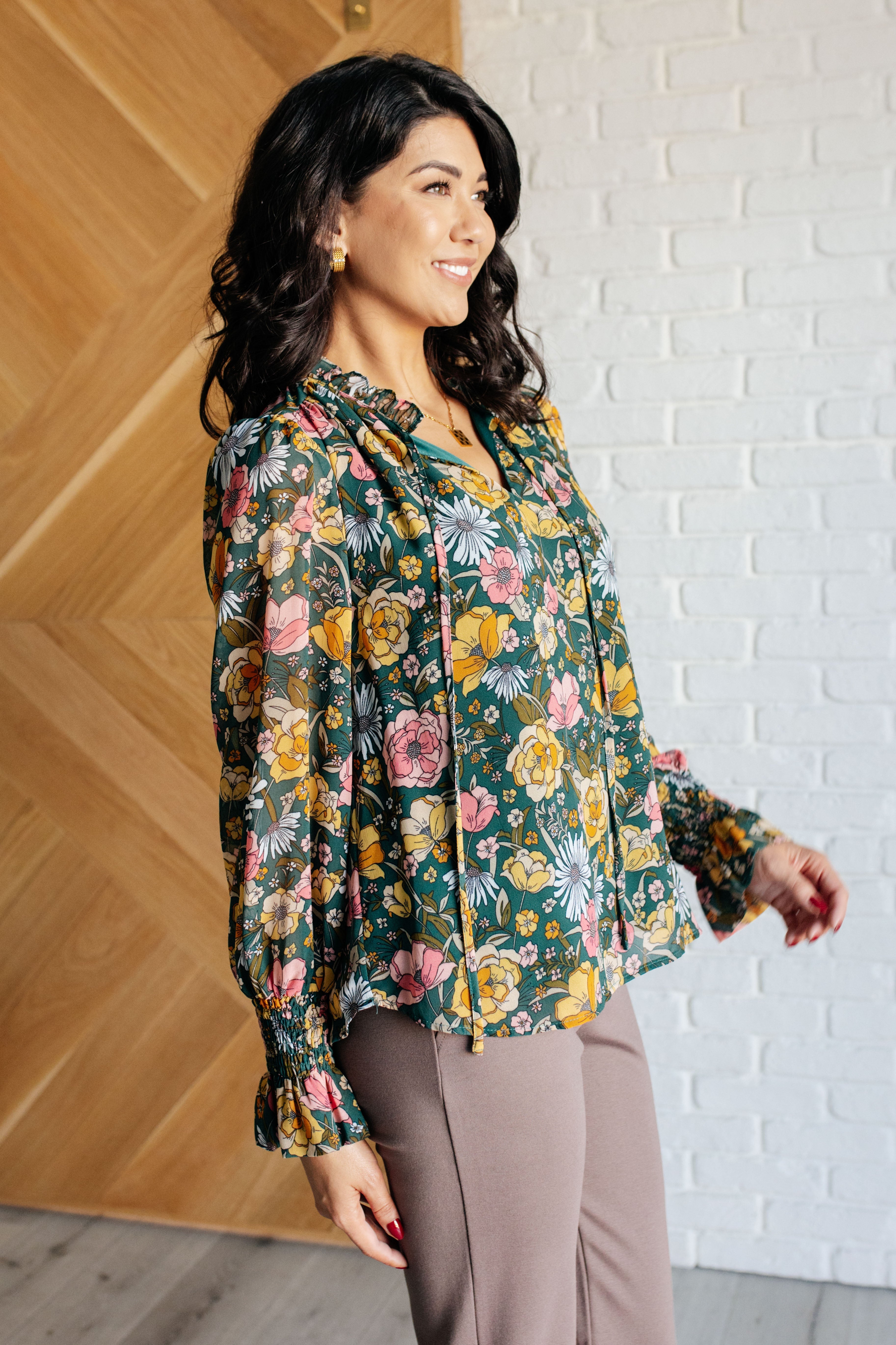 Ideal Ideas Floral Blouse Blouses Ave Shops- Tilden Co.