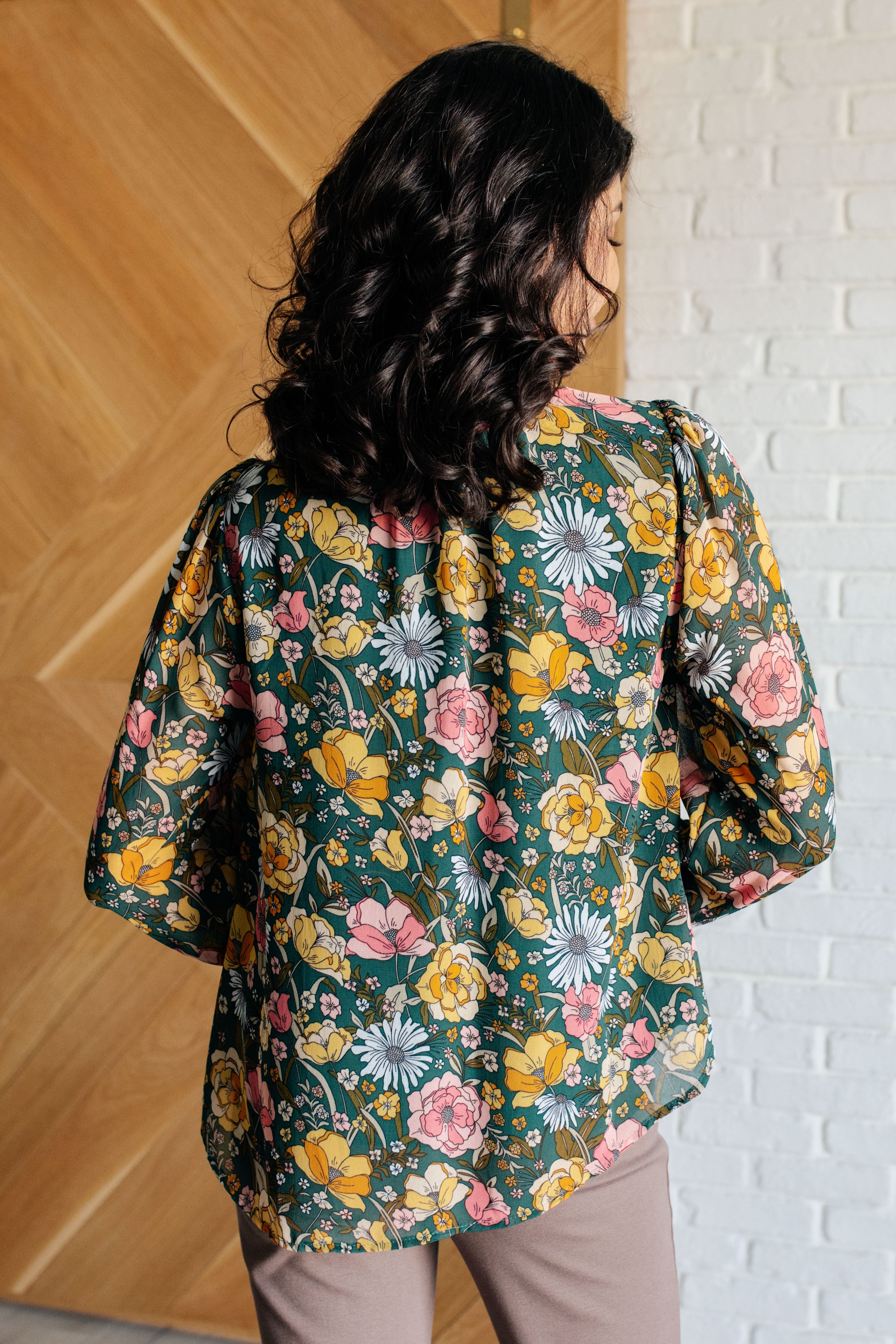 Ideal Ideas Floral Blouse Blouses Ave Shops- Tilden Co.