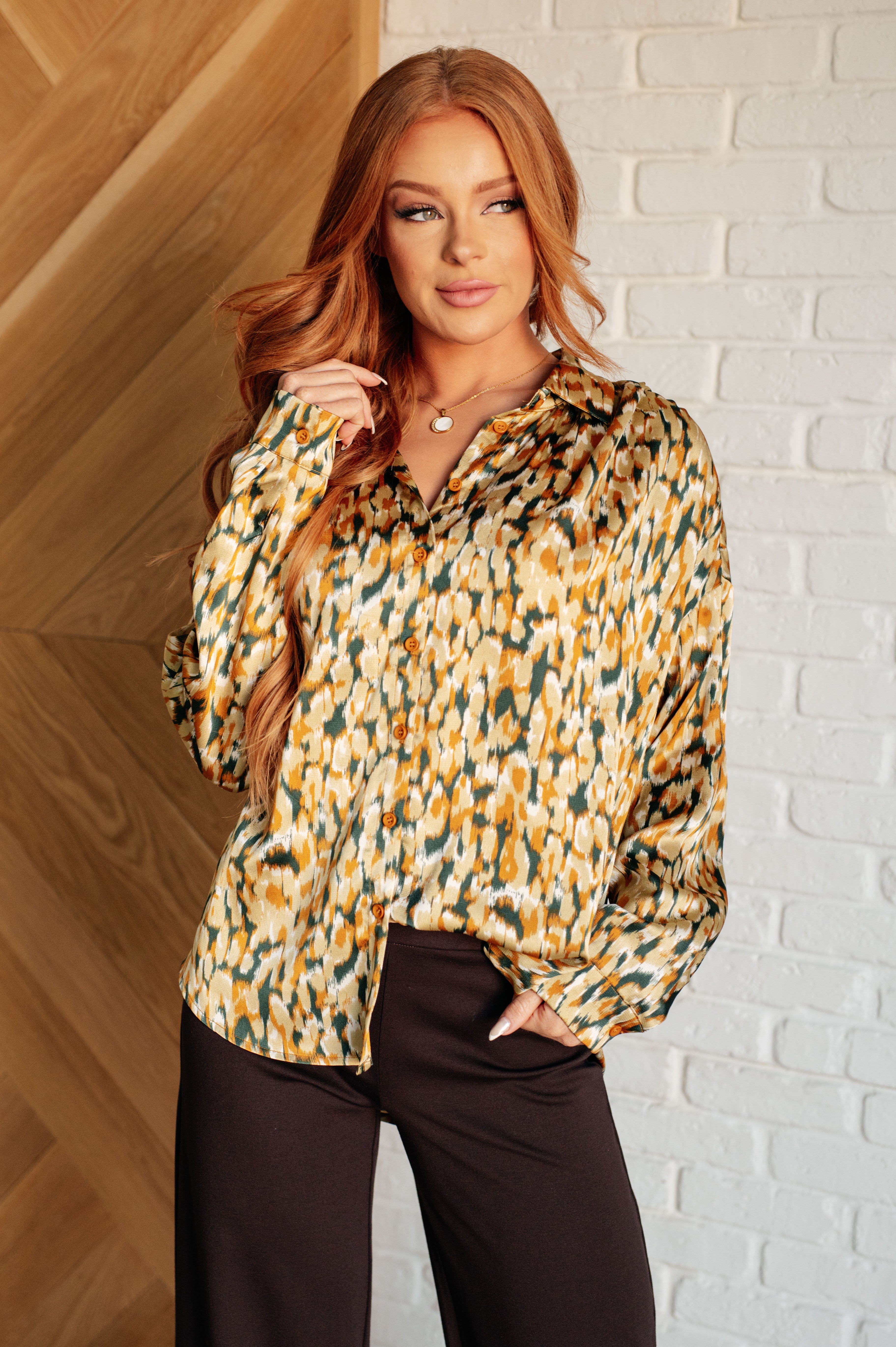 In the Willows Button Up Blouse Blouses Ave Shops- Tilden Co.