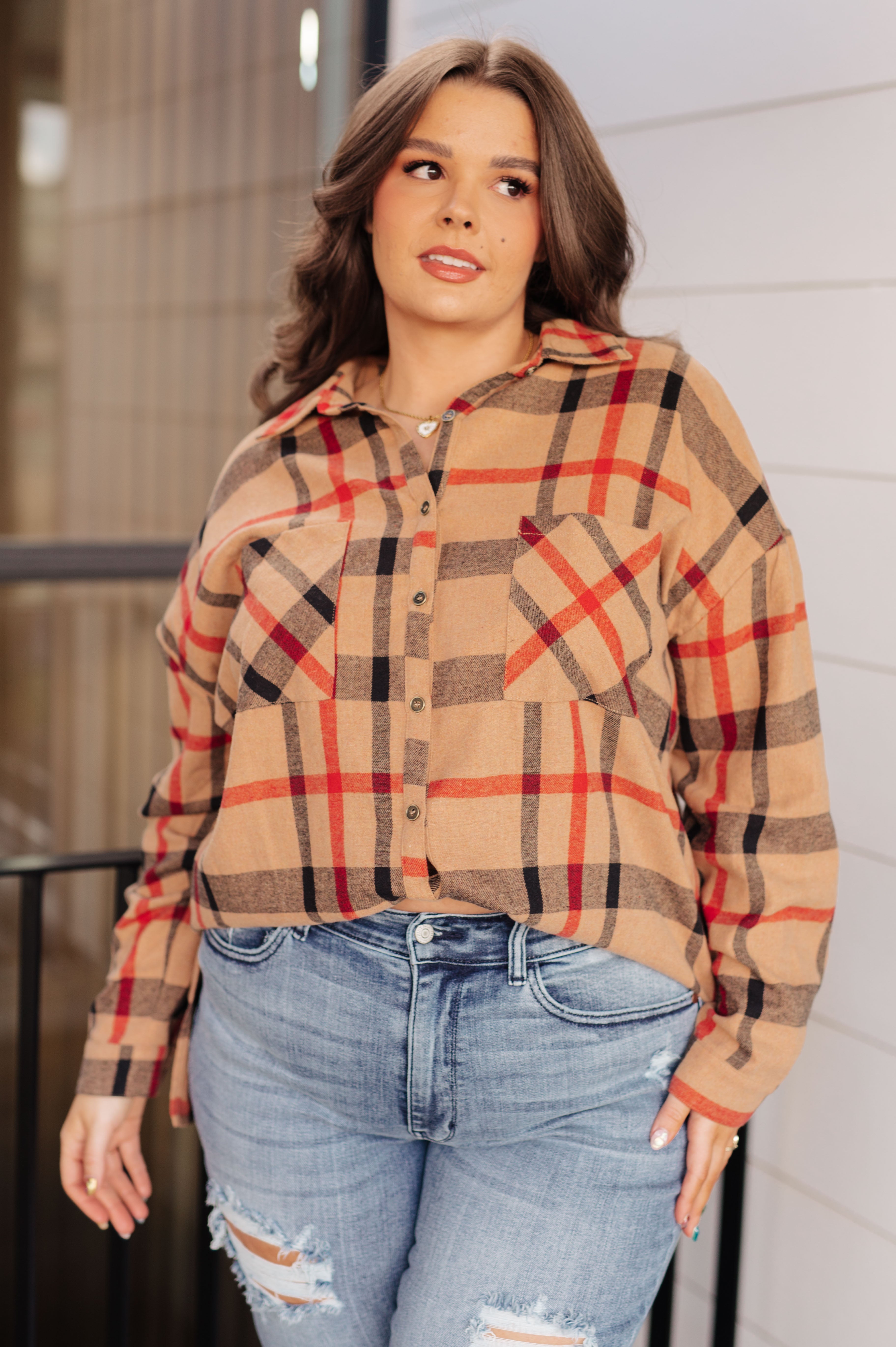 Is It Really Oversized Plaid Button Up Tops Ave Shops- Tilden Co.