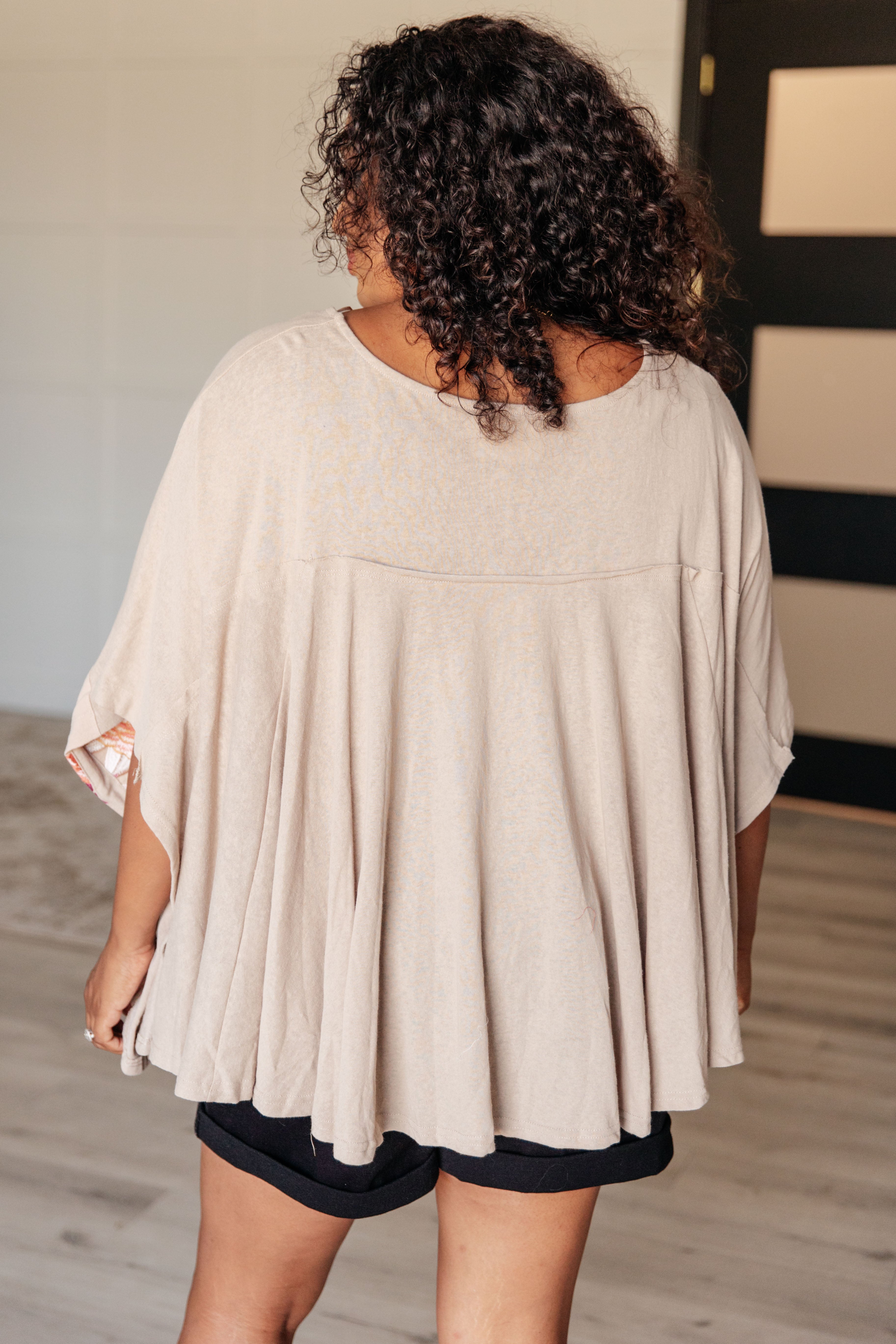 Isabel Embroidered Tunic in Mocha Tops Ave Shops- Tilden Co.