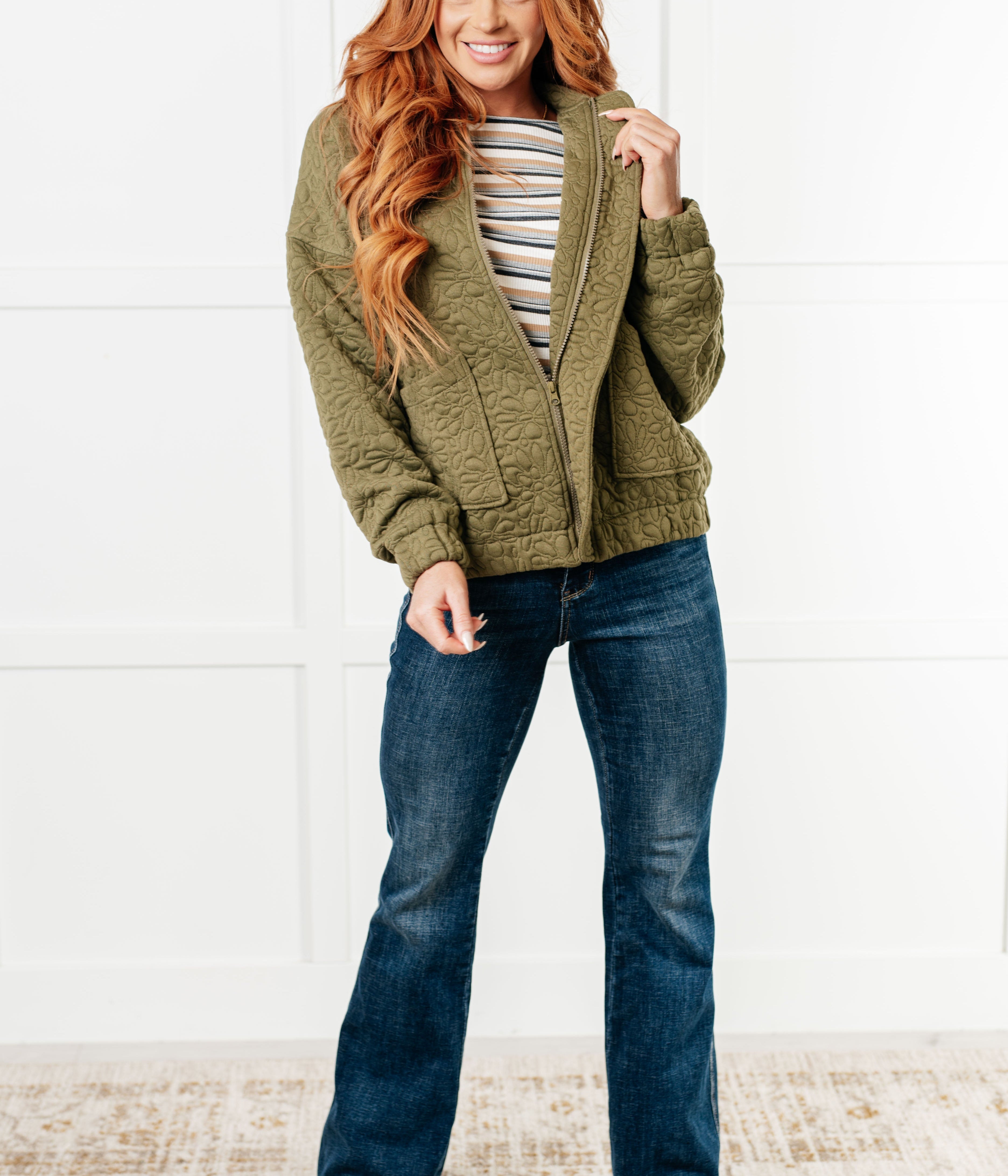 Jungle Explorer Quilted Zip Up Jacket Layers Ave Shops- Tilden Co.